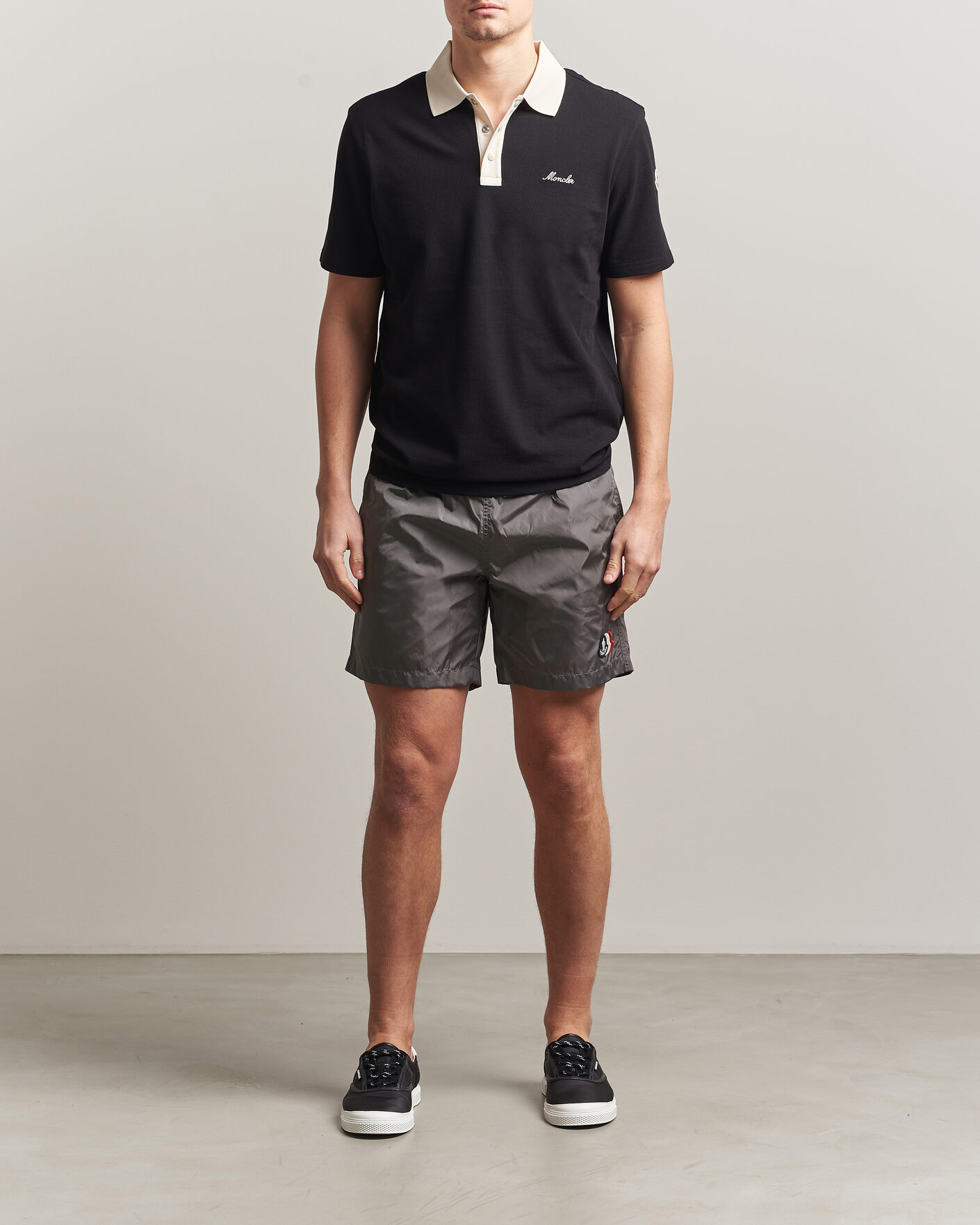 Herr | Badbyxor | Moncler | Tricolore Logo Swim Shorts Grey