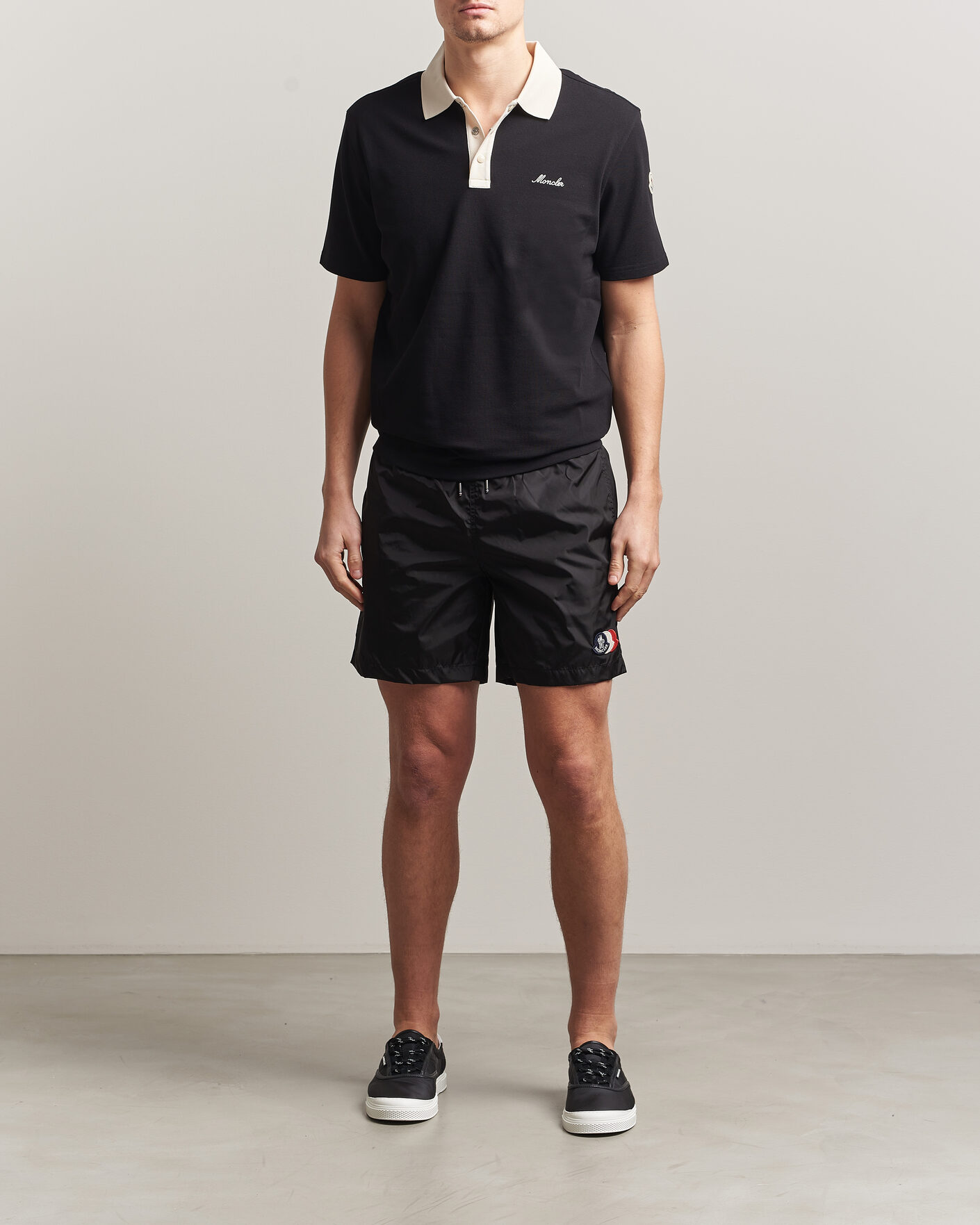 Herr | Badbyxor | Moncler | Tricolore Logo Swim Shorts Black