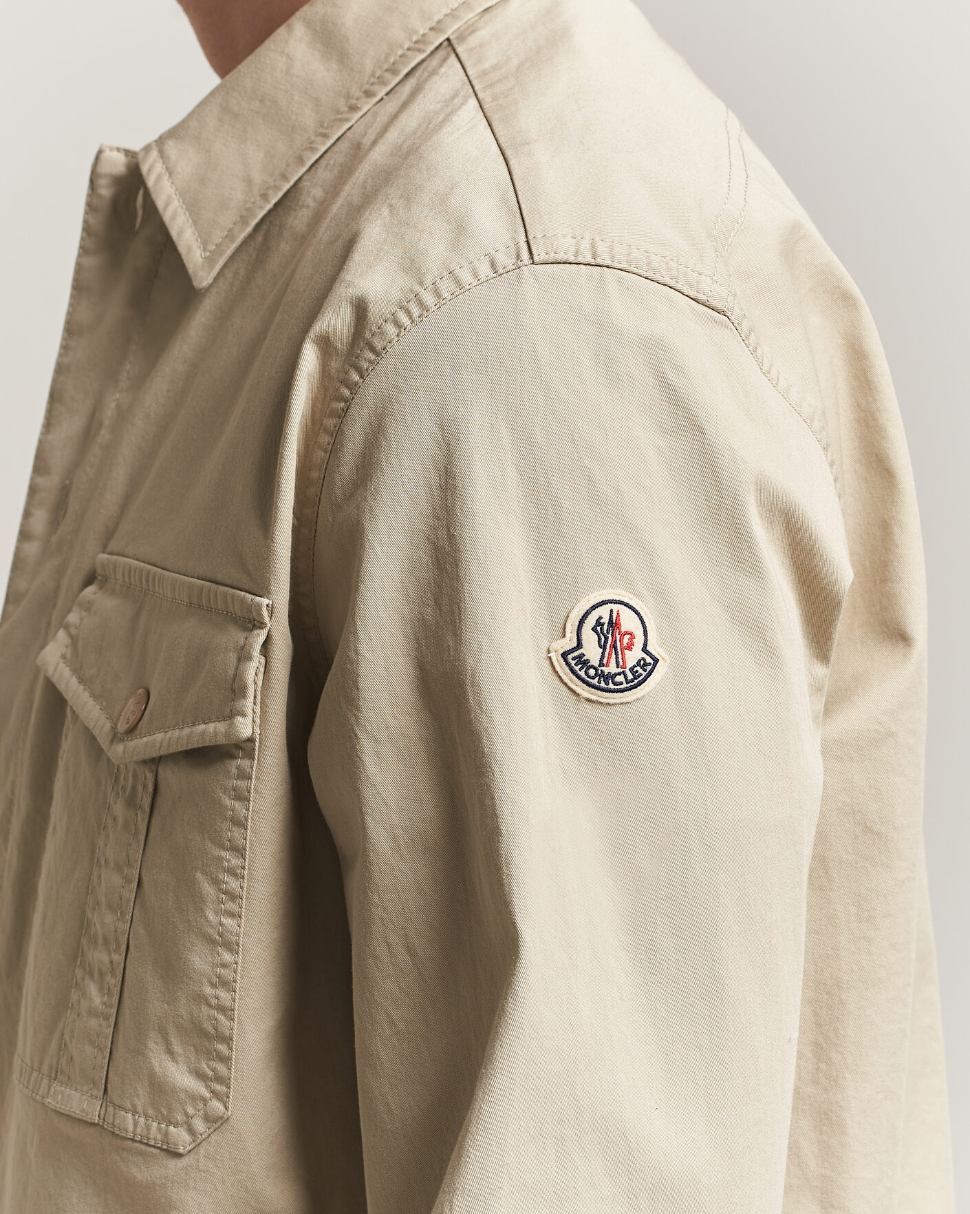Herr | Skjortor | Moncler | Double Pocket Overshirt Beige