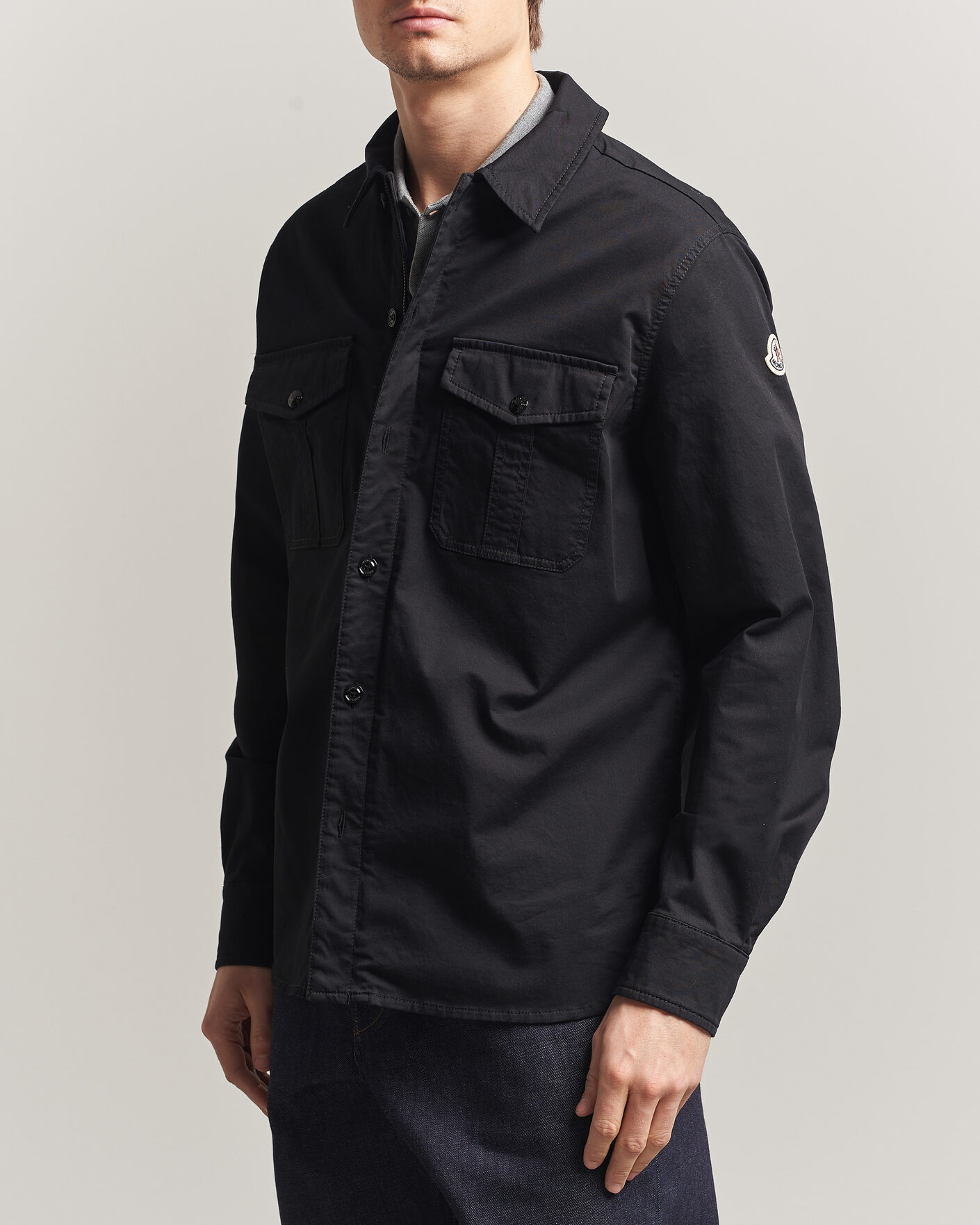 Herr | Skjortor | Moncler | Double Pocket Overshirt Black