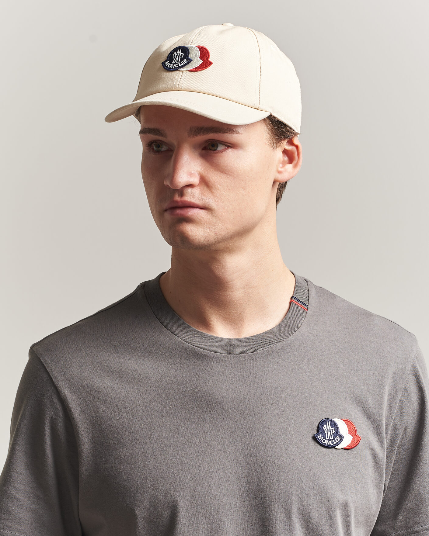Herr | Hattar & kepsar | Moncler | Tricolore Logo Cap Light Beige