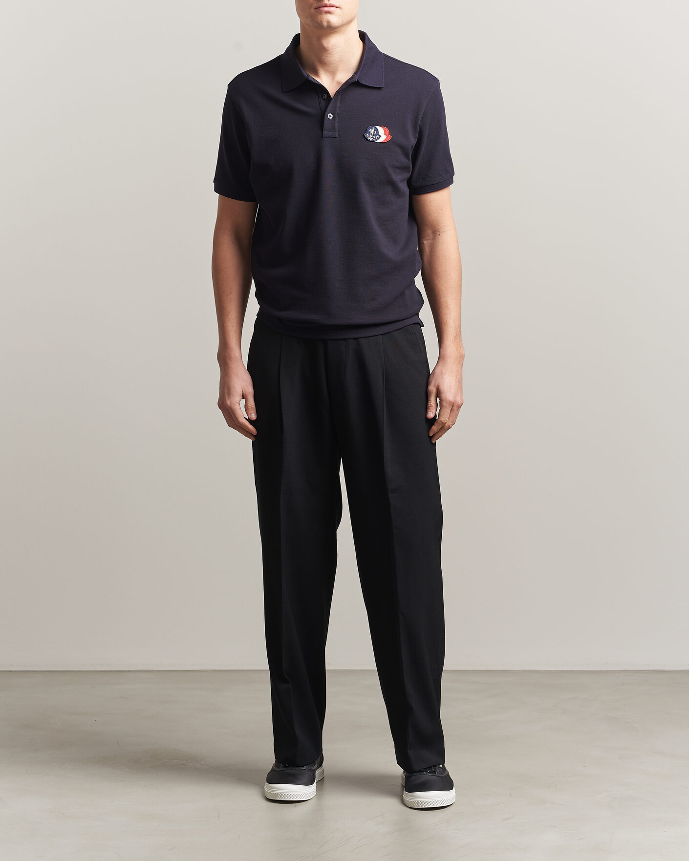 Herr | Pikéer | Moncler | Tricolore Logo Polo Navy