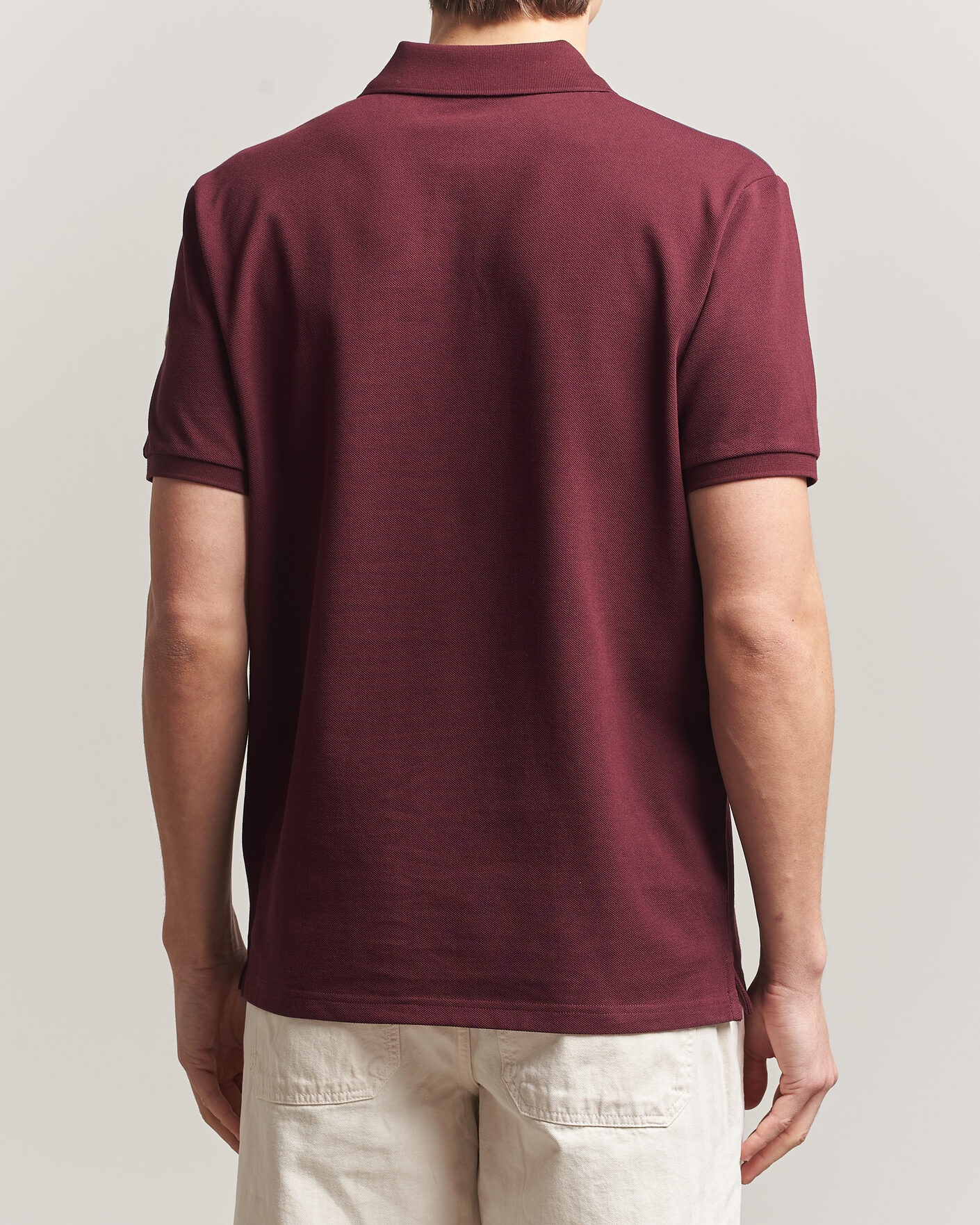 Herr | Pikéer | Moncler | Tricolore Shoulder Polo Burgundy