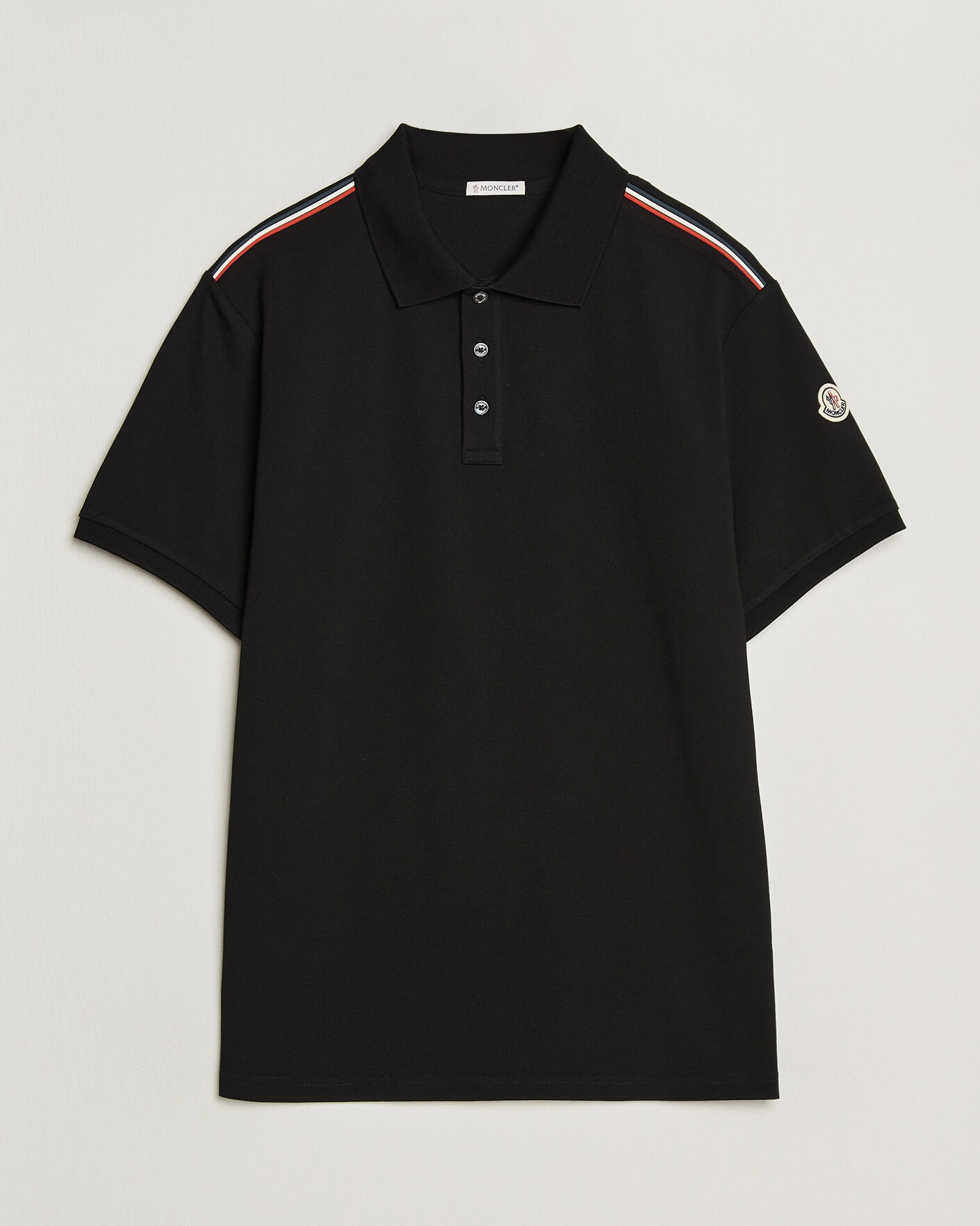 Herr | Pikéer | Moncler | Tricolore Shoulder Polo Black
