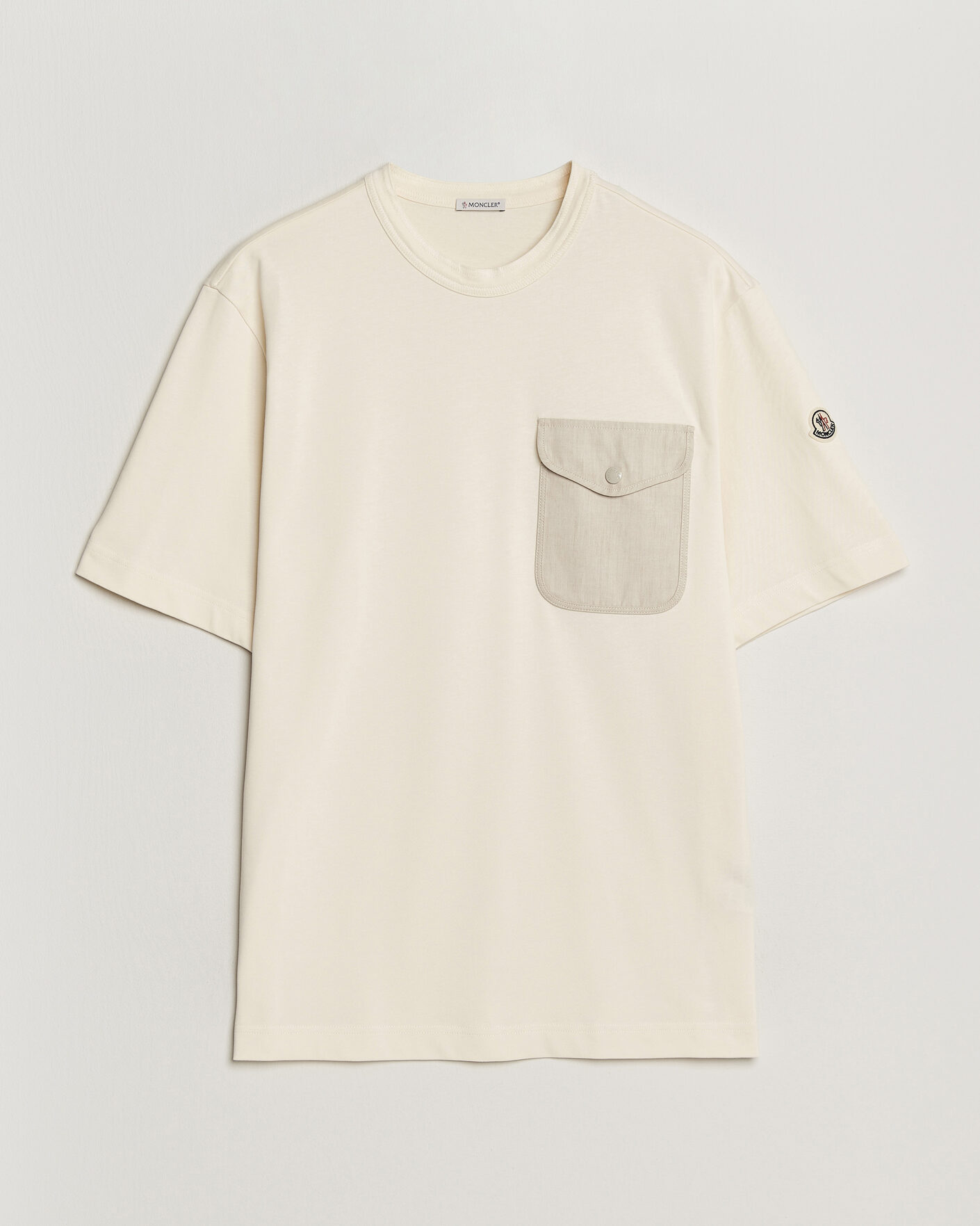 Herr | T-Shirts | Moncler | Oversize Pocket T-Shirt Off White