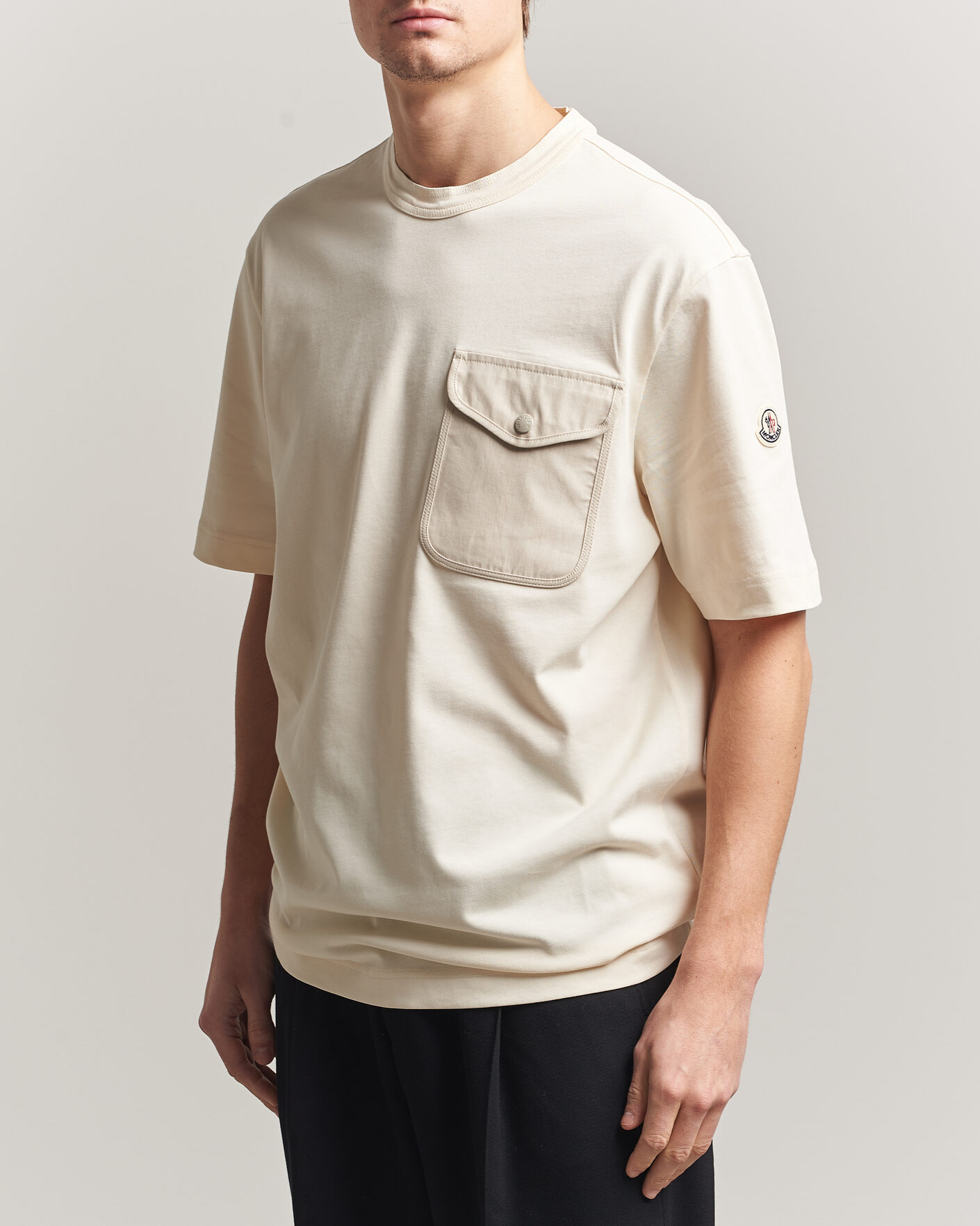 Herr | T-Shirts | Moncler | Oversize Pocket T-Shirt Off White