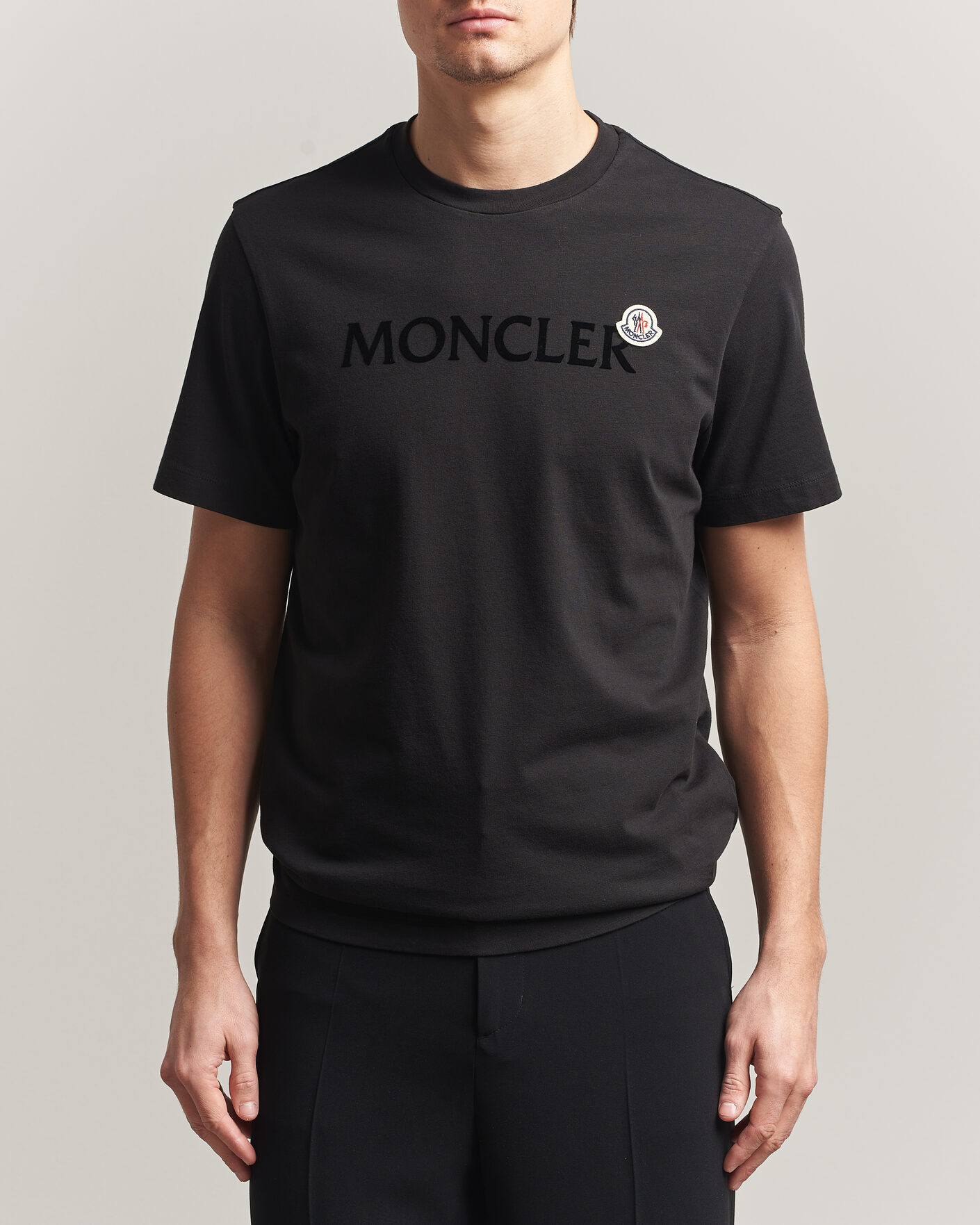 Herr | T-Shirts | Moncler | Lettering Logo T-Shirt Black