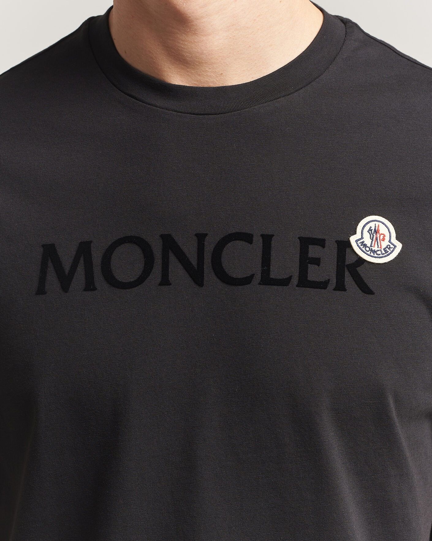 Herr | T-Shirts | Moncler | Lettering Logo T-Shirt Black