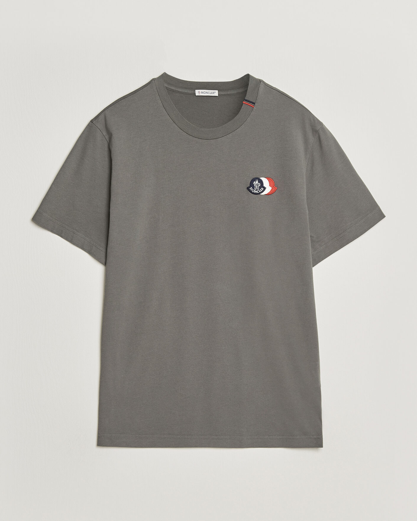 Herr | T-Shirts | Moncler | Tricolore Logo T-Shirt Grey
