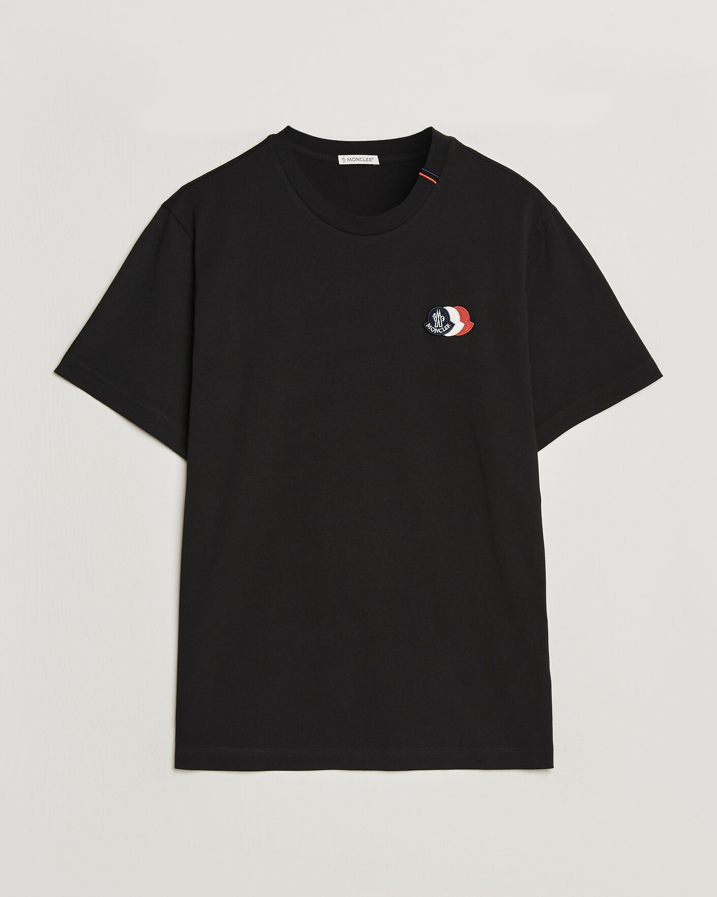 Herr | T-Shirts | Moncler | Tricolore Logo T-Shirt Black