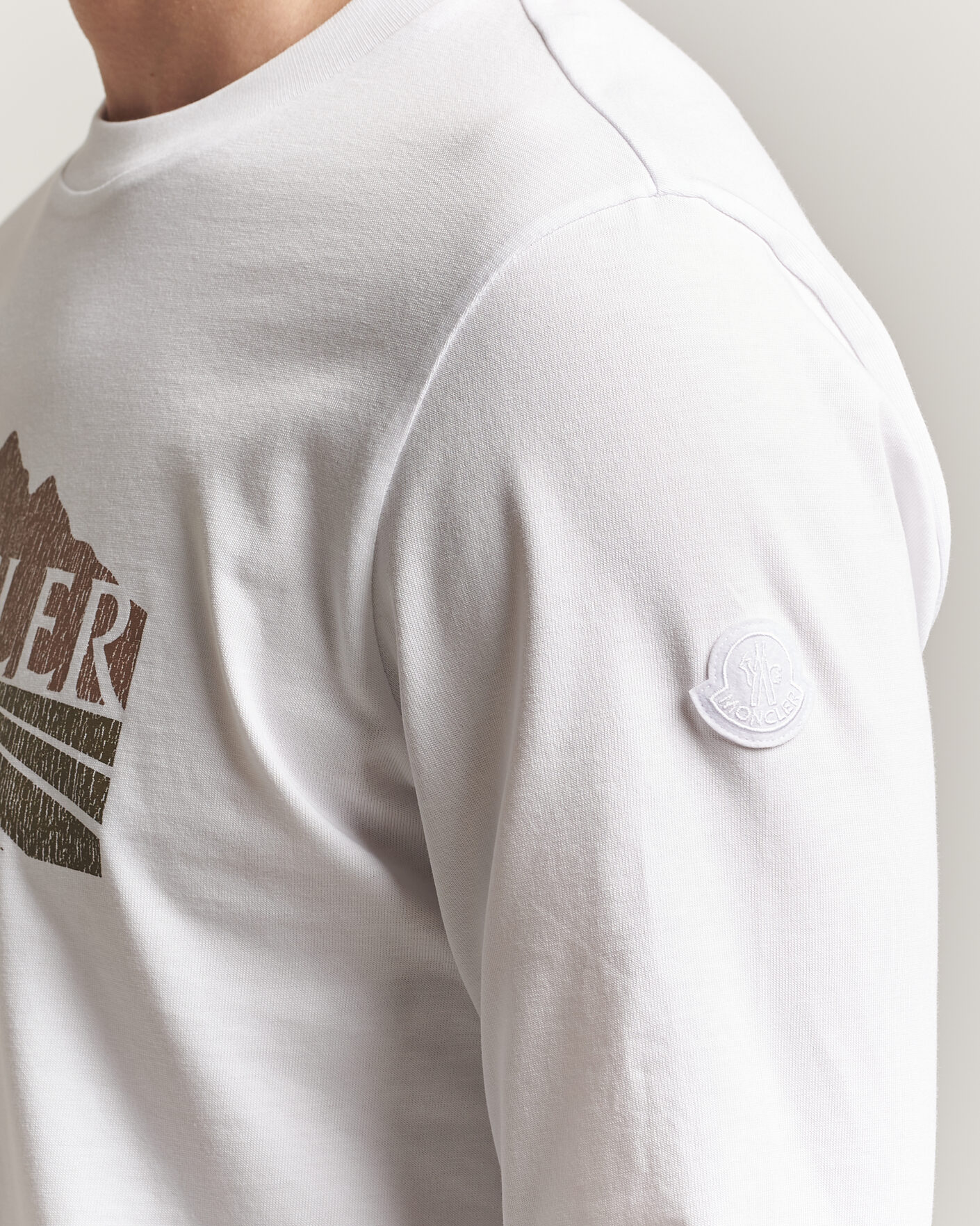 Herr | T-Shirts | Moncler | Graphic Long Sleeve T-Shirt White
