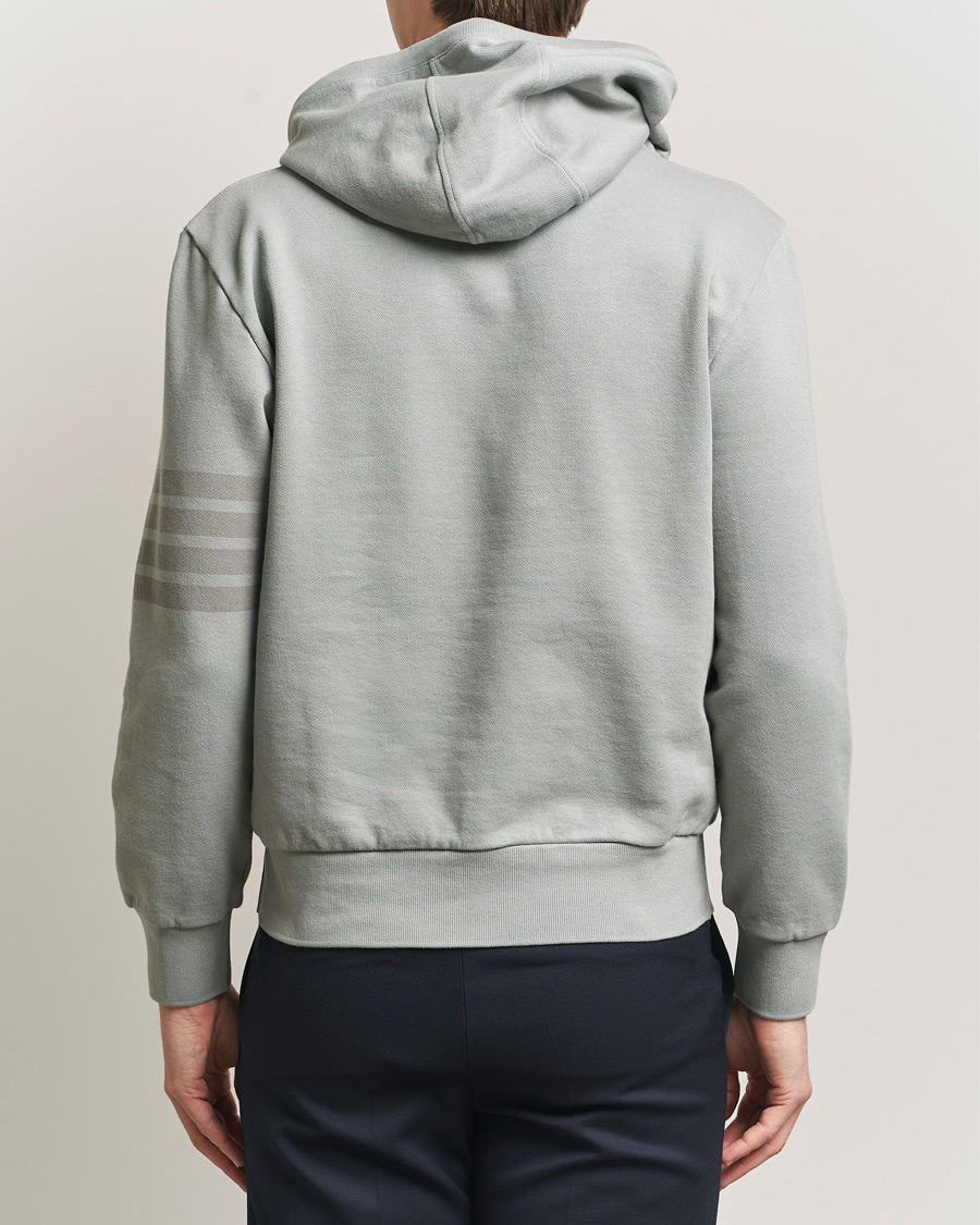 Herr | Tröjor | Thom Browne | Overdyed 4-Bar Hoodie Light Grey