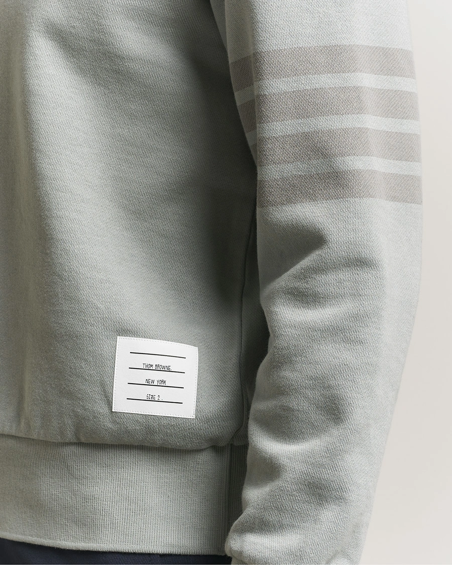 Herr | Tröjor | Thom Browne | Overdyed 4-Bar Hoodie Light Grey