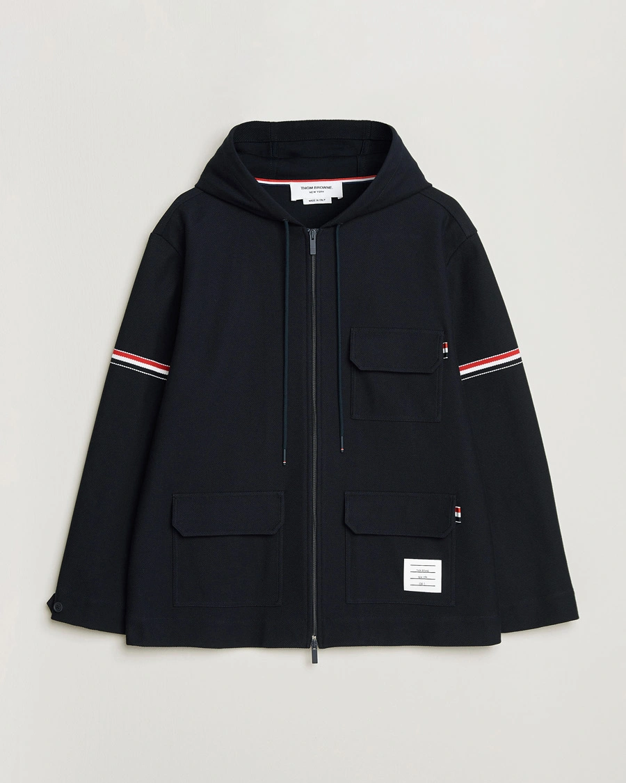Herr | Jackor | Thom Browne | Tech Twill Field Jacket Navy