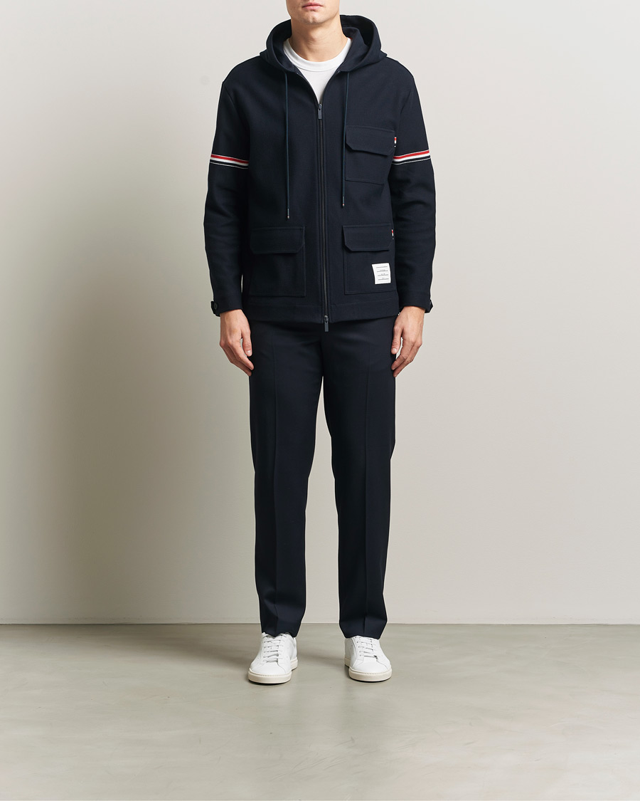 Herr | Jackor | Thom Browne | Tech Twill Field Jacket Navy