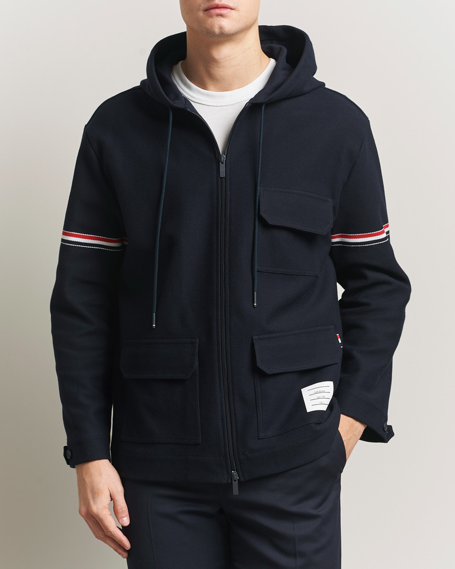 Herr | Jackor | Thom Browne | Tech Twill Field Jacket Navy
