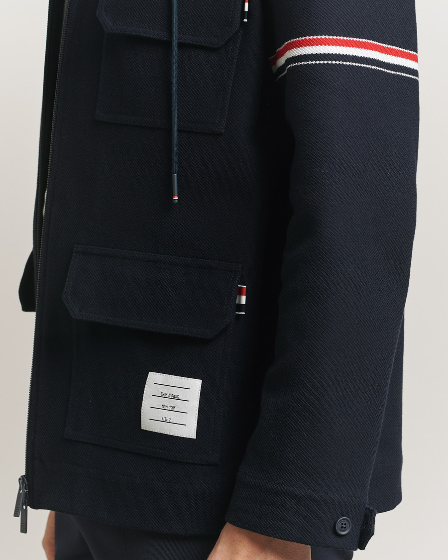 Herr | Jackor | Thom Browne | Tech Twill Field Jacket Navy