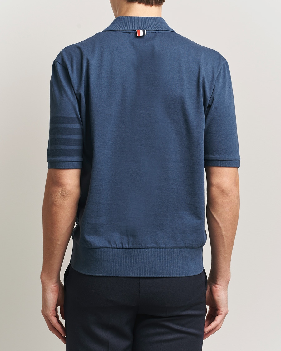 Herr | Pikéer | Thom Browne | Overdyed 4 Bar Polo Navy
