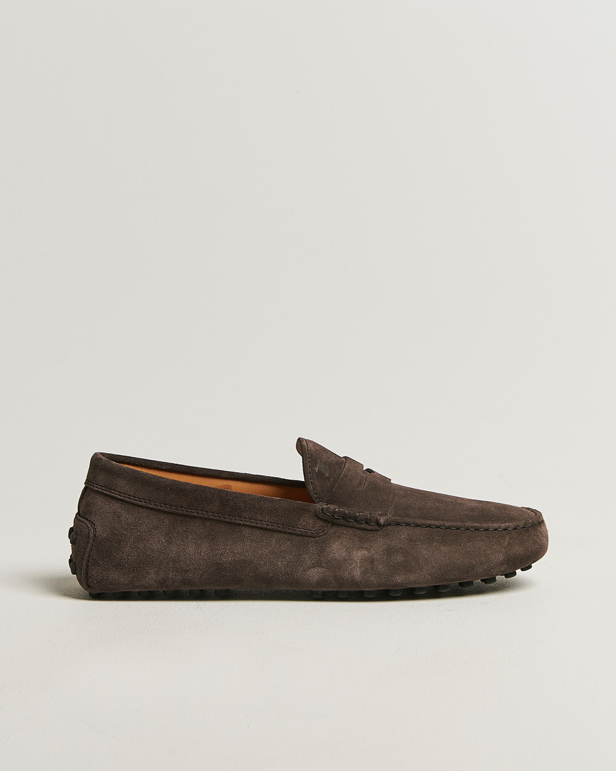 Herr | Bilskor | Tod's | Gommino Carshoe Dark Brown Suede