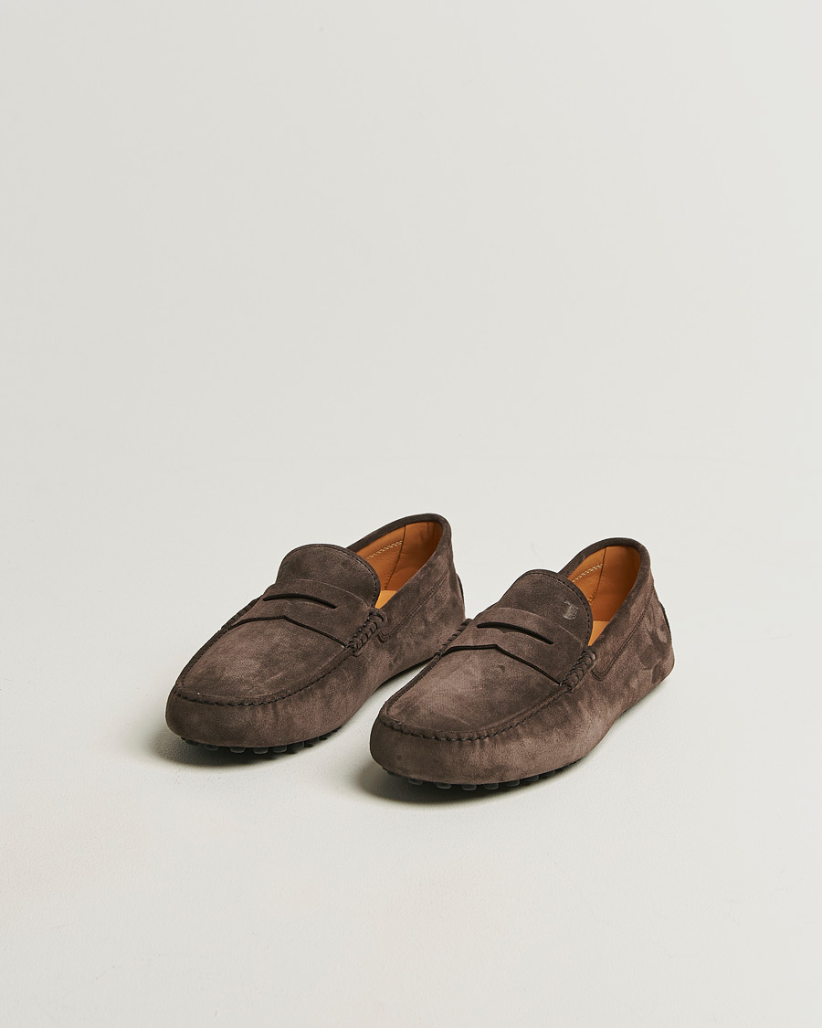 Herr | Bilskor | Tod's | Gommino Carshoe Dark Brown Suede