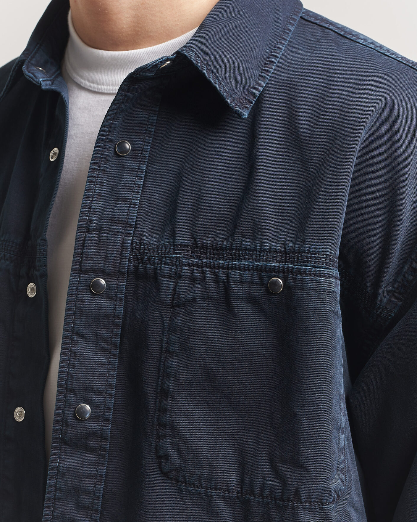 Herr | Skjortor | Jeanerica | André Pocket Overshirt Blue Black