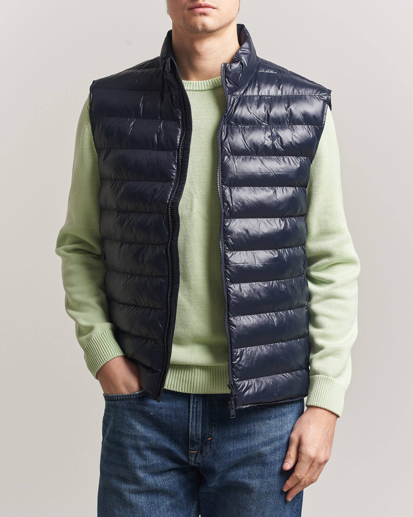 Herr | Västar | Morris | Norfolk Liner Vest Glossy Navy