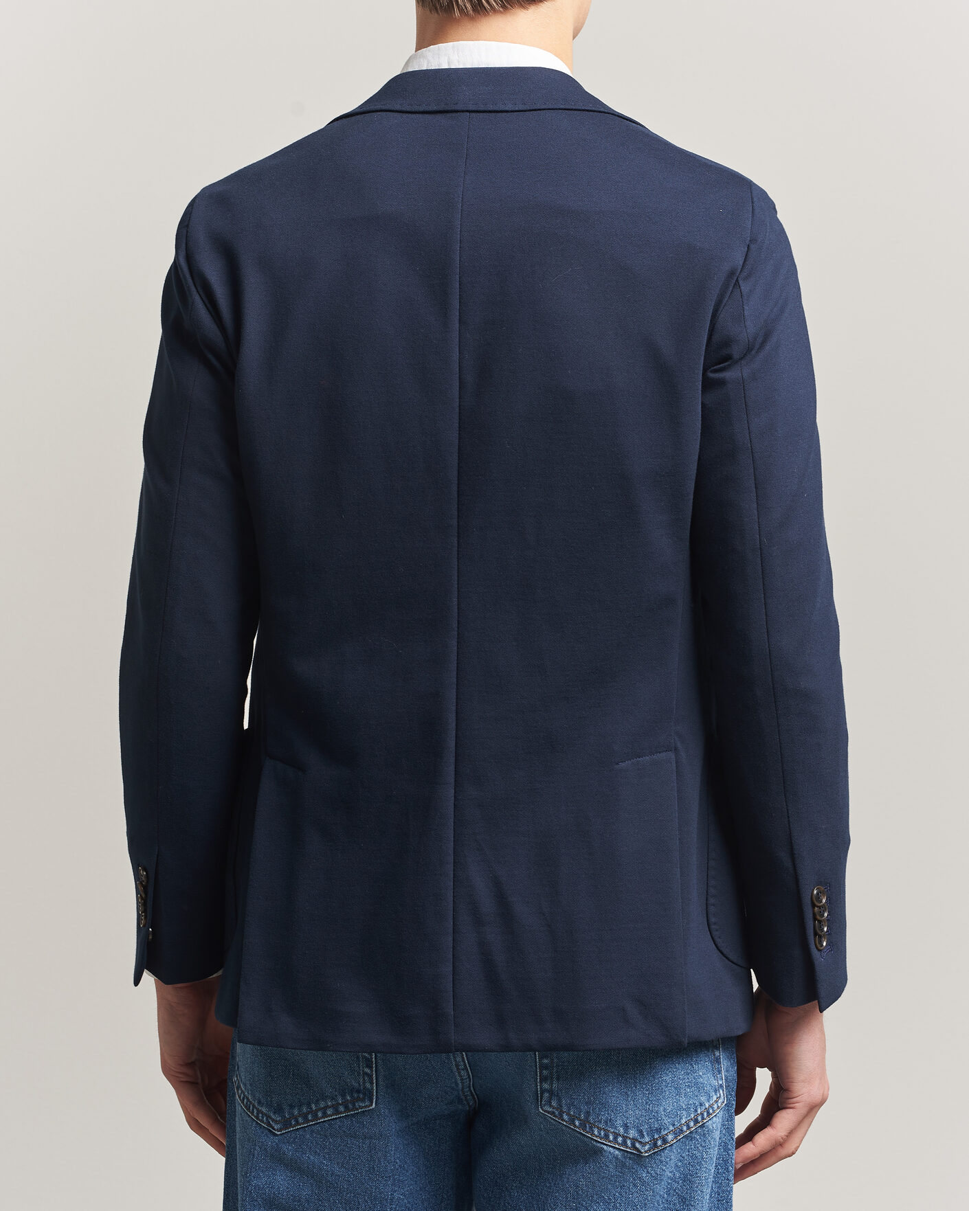 Herr | Kavajer | Morris | Cotton Jersey Blazer Navy