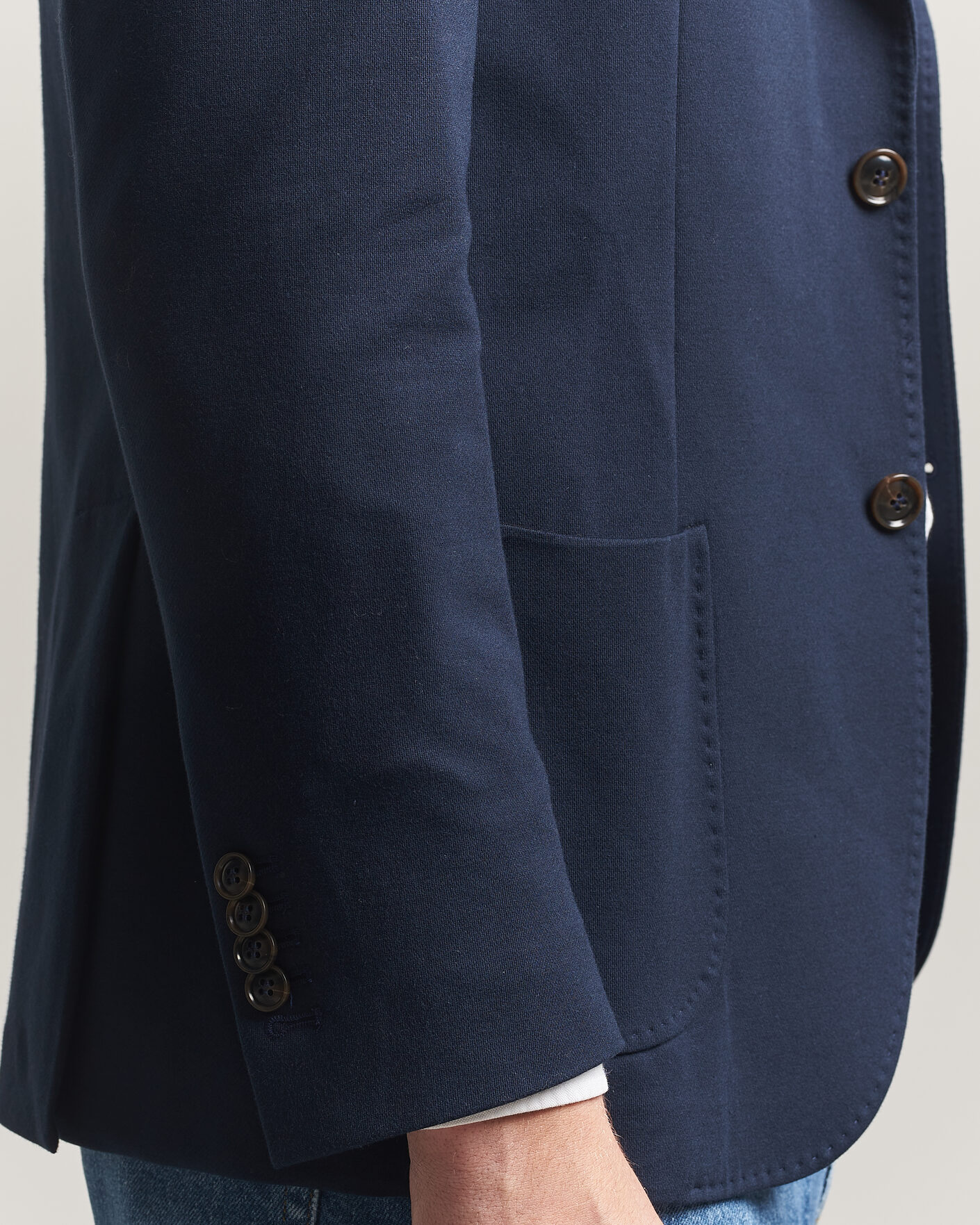 Herr | Kavajer | Morris | Cotton Jersey Blazer Navy