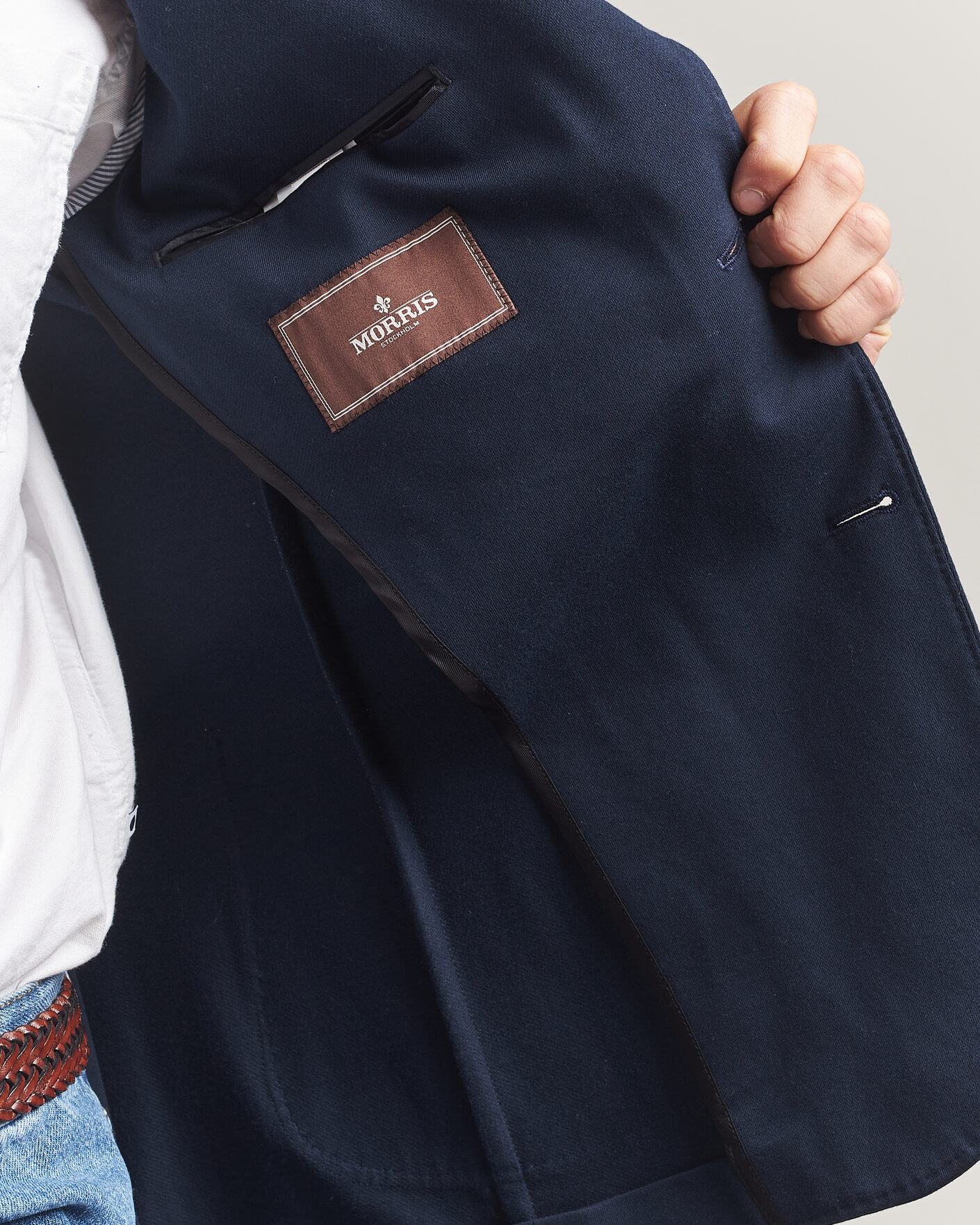 Herr | Kavajer | Morris | Cotton Jersey Blazer Navy