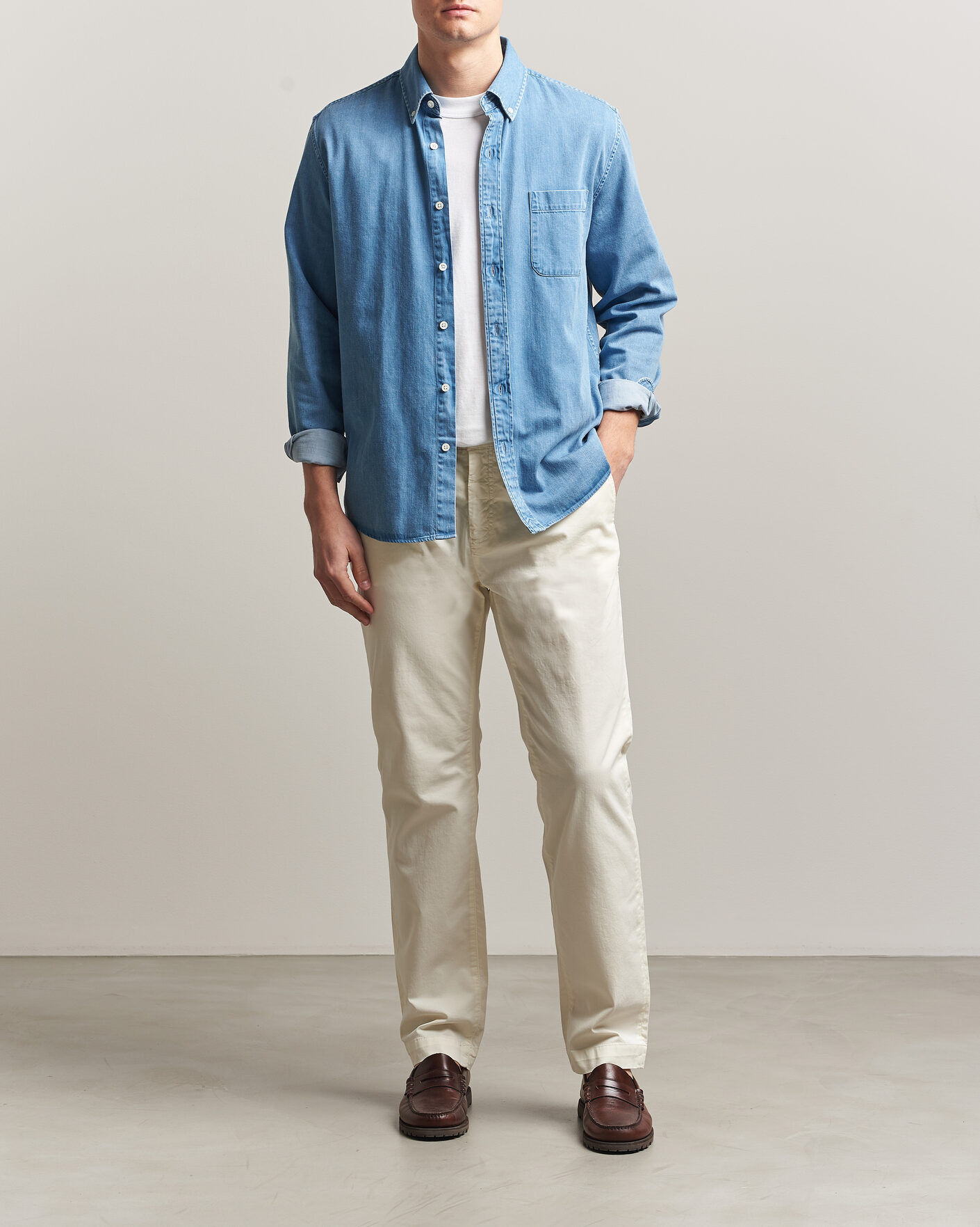 Herr | Byxor | Morris | Jeffrey Summer Chinos Off White