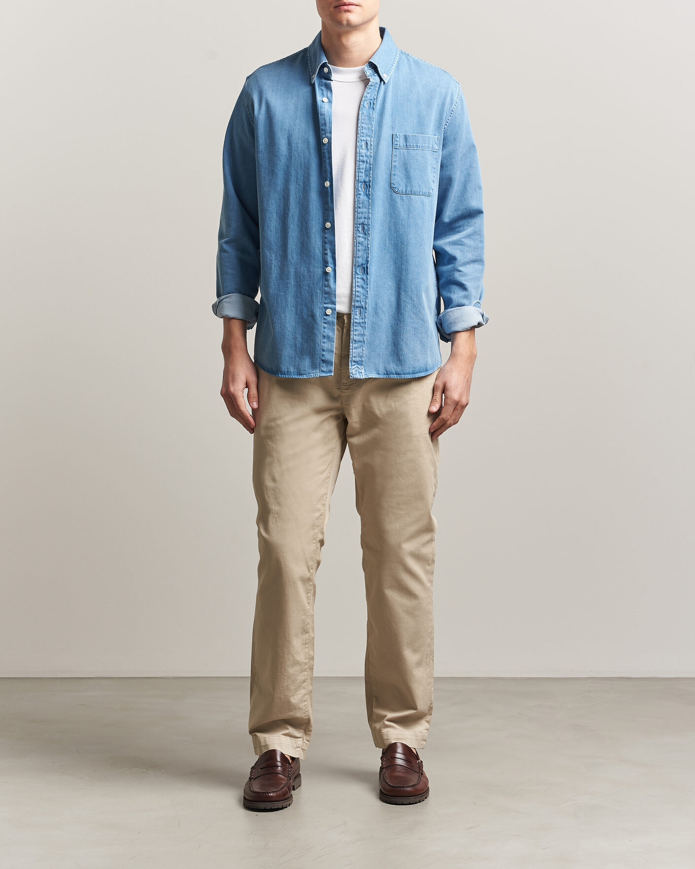 Herr | Byxor | Morris | Jeffrey Summer Chinos Khaki