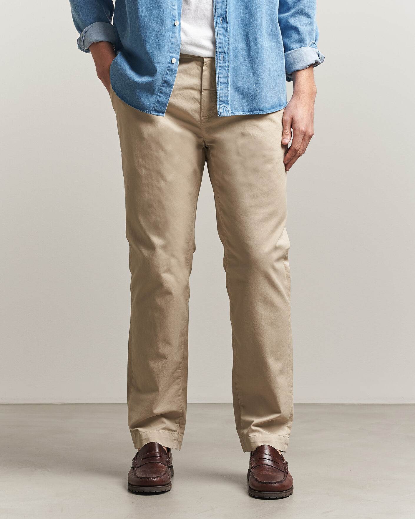 Herr | Byxor | Morris | Jeffrey Summer Chinos Khaki