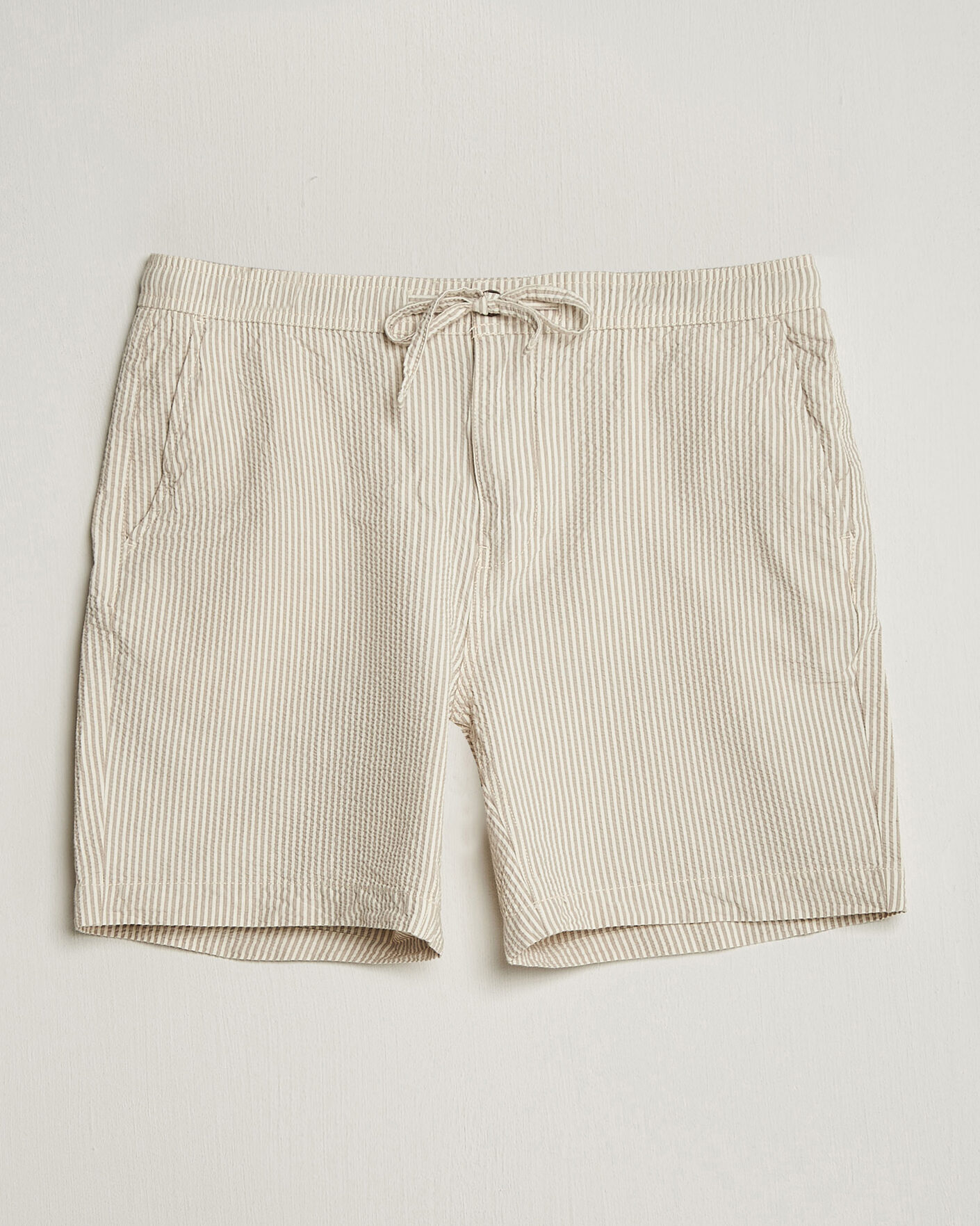 Herr | Shorts | Morris | Fenix Seersucker Shorts Khaki