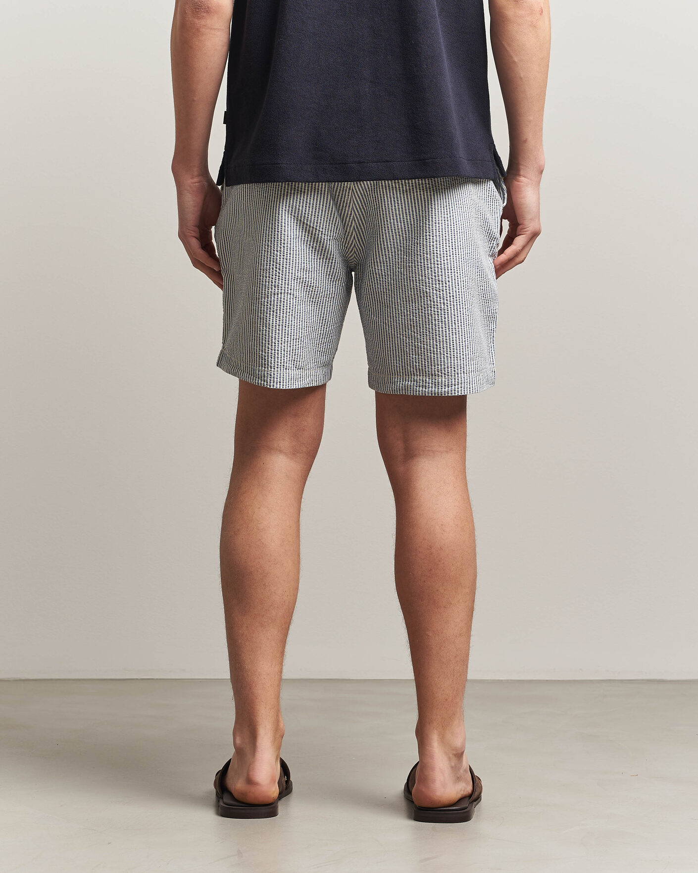 Herr | Shorts | Morris | Fenix Seersucker Shorts Light Blue