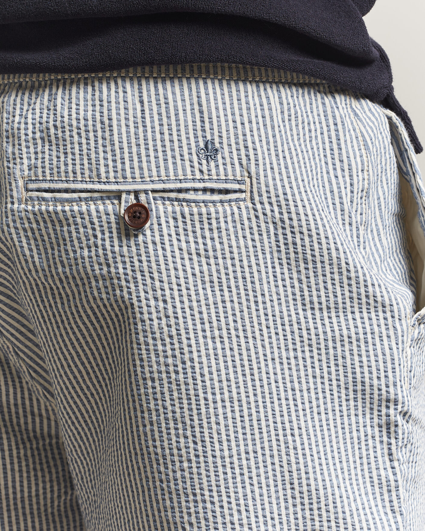 Herr | Shorts | Morris | Fenix Seersucker Shorts Light Blue