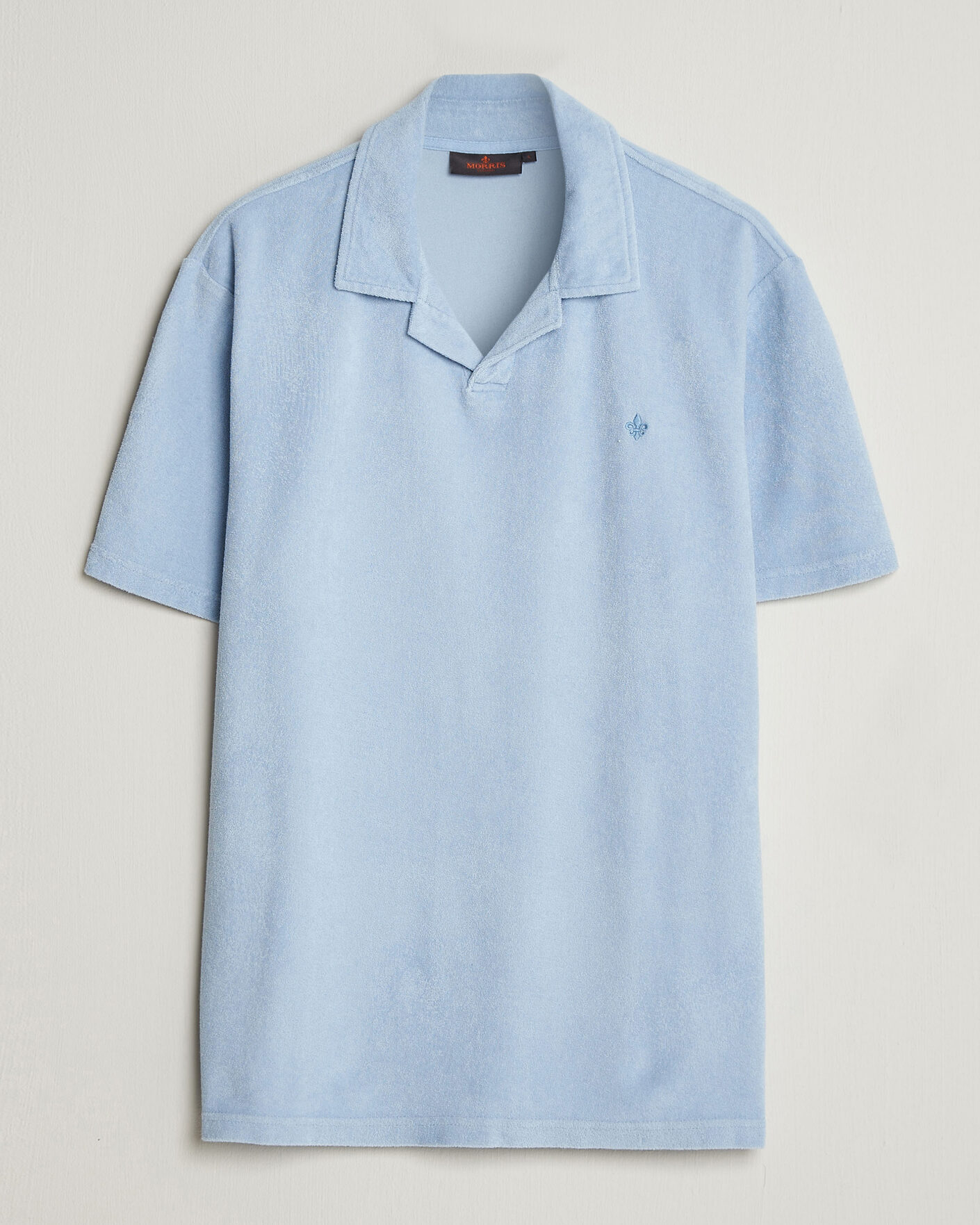 Herr | Pikéer | Morris | Delon Terry Shirt Light Blue