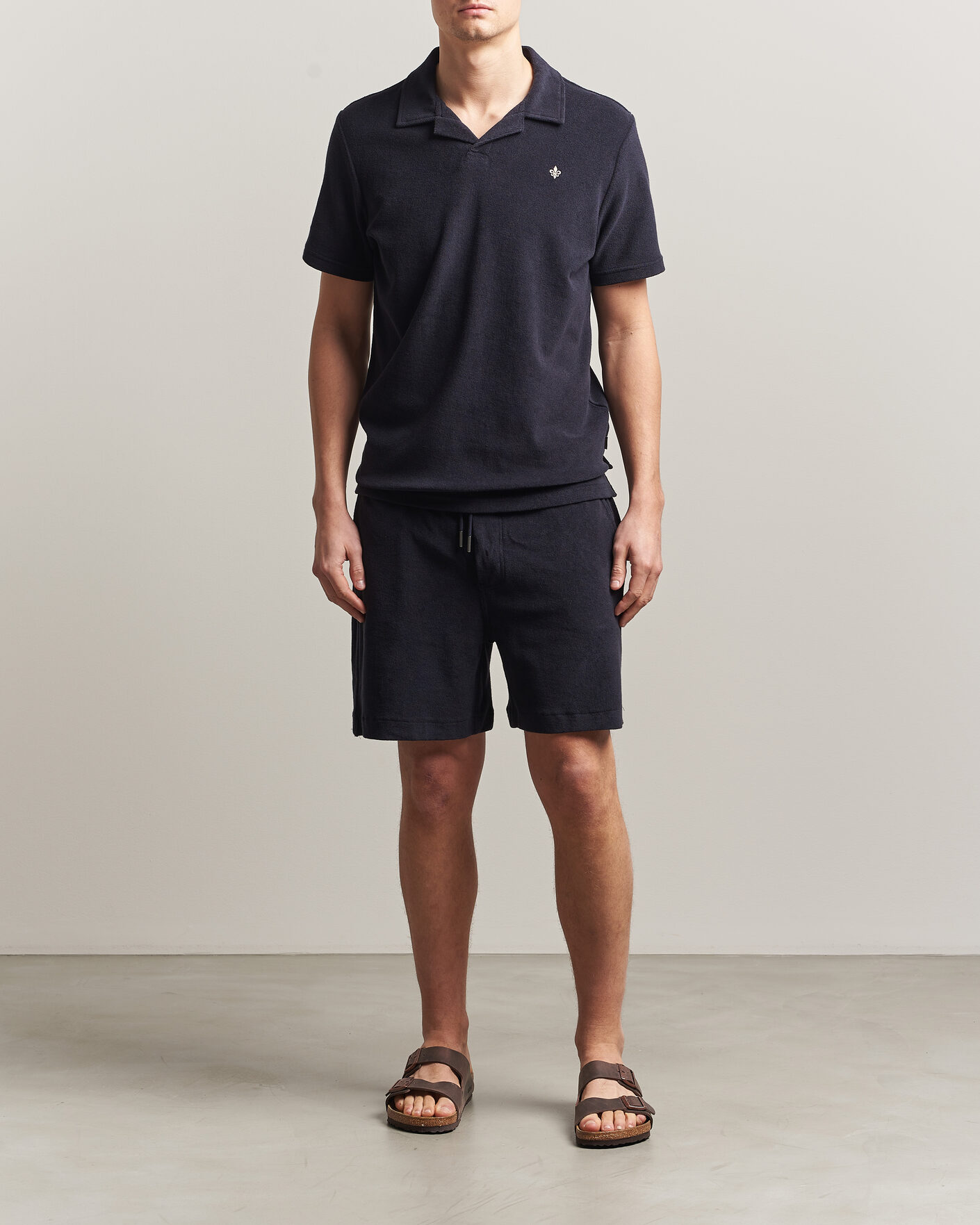 Herr | Pikéer | Morris | Delon Terry Shirt Navy