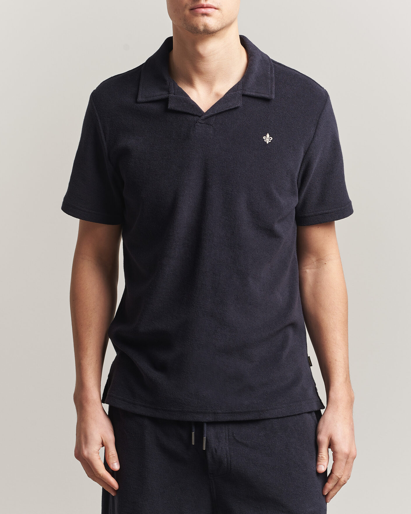 Herr | Pikéer | Morris | Delon Terry Shirt Navy