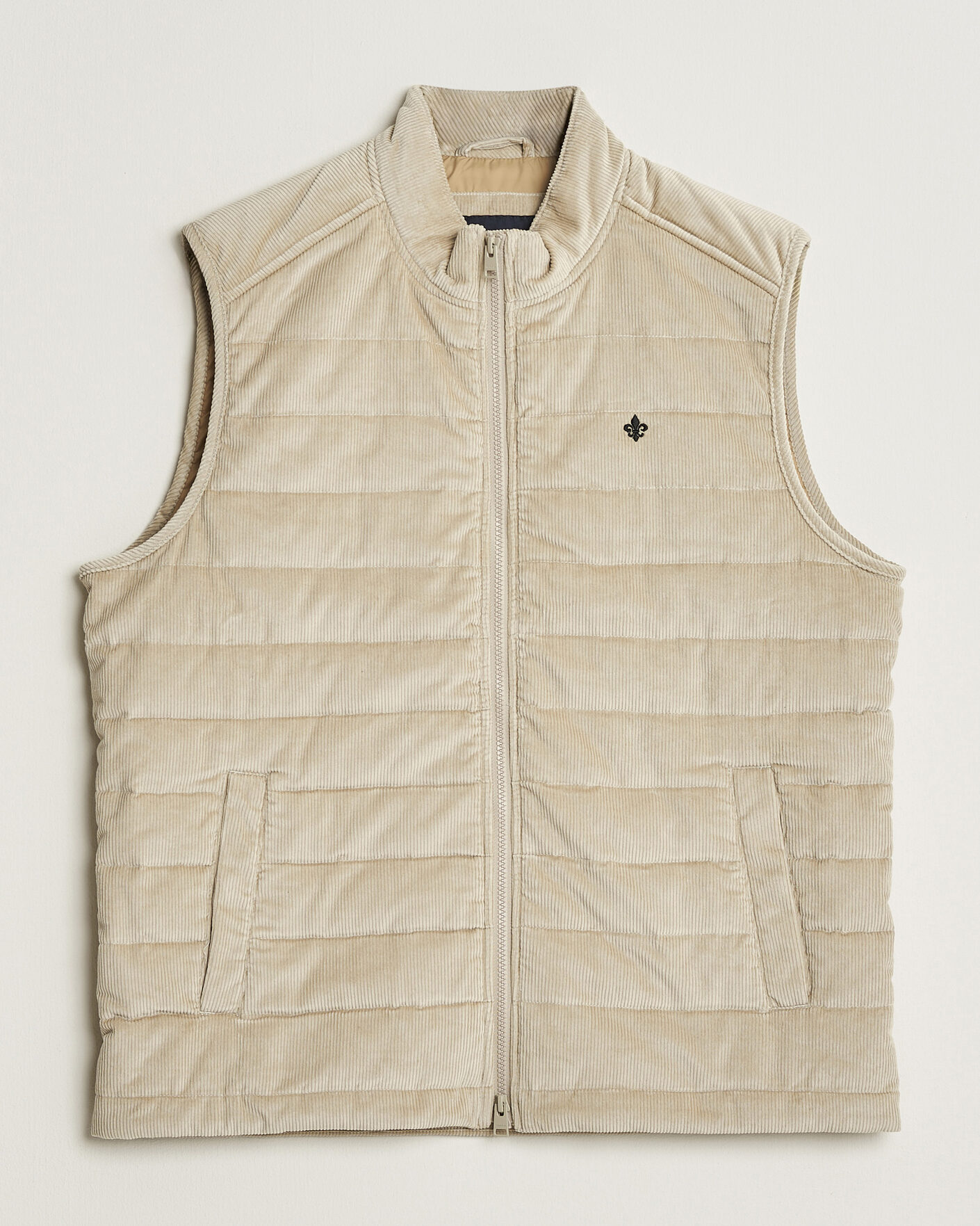 Herr | Västar | Morris | Teddy Quilted Corduroy Vest Khaki
