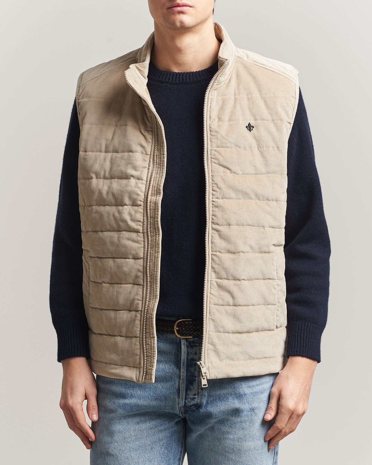 Herr | Västar | Morris | Teddy Quilted Corduroy Vest Khaki