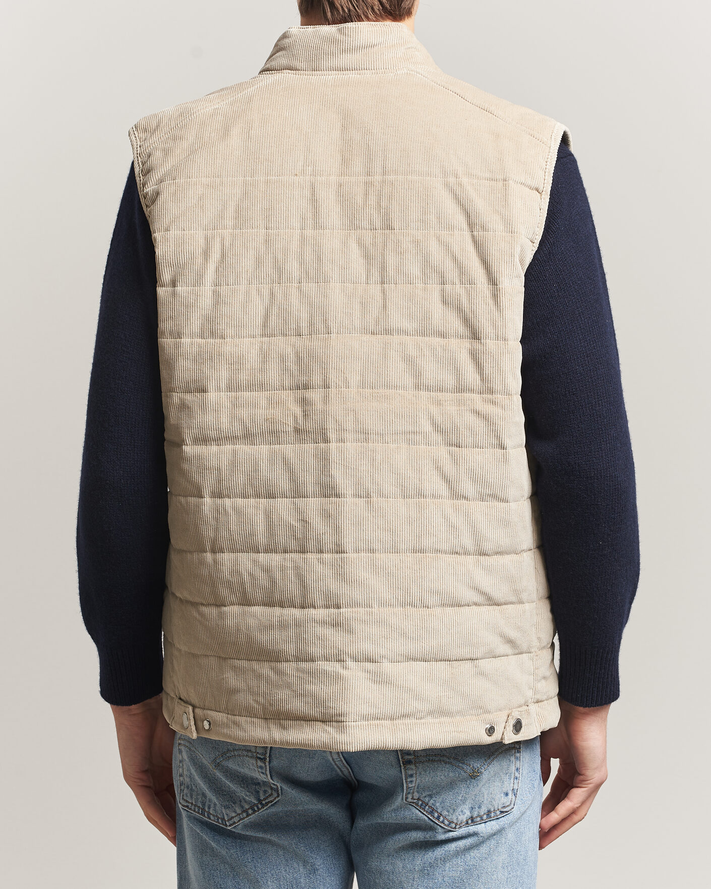 Herr | Västar | Morris | Teddy Quilted Corduroy Vest Khaki