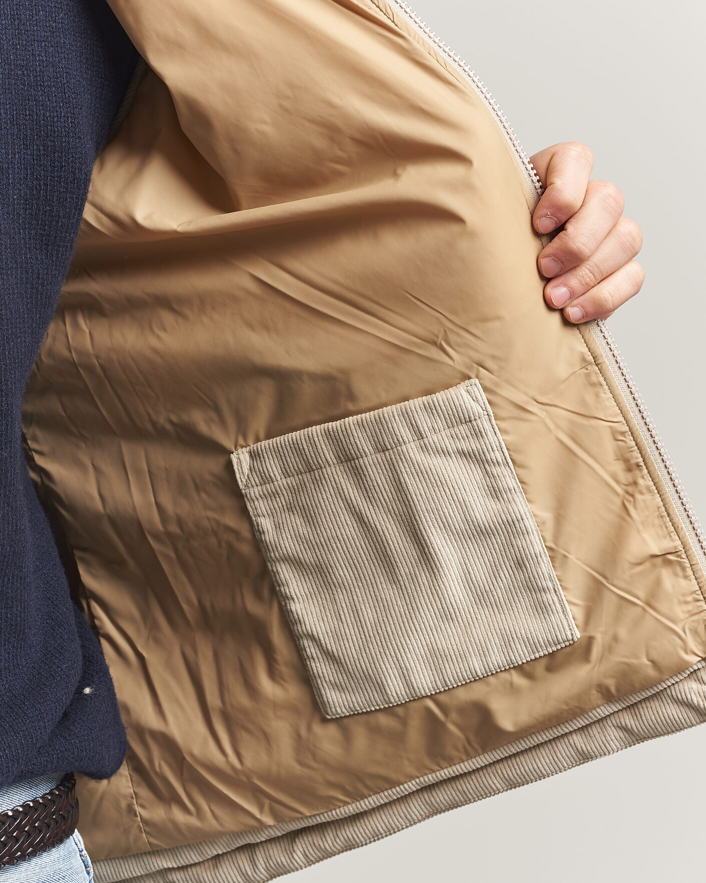 Herr | Västar | Morris | Teddy Quilted Corduroy Vest Khaki