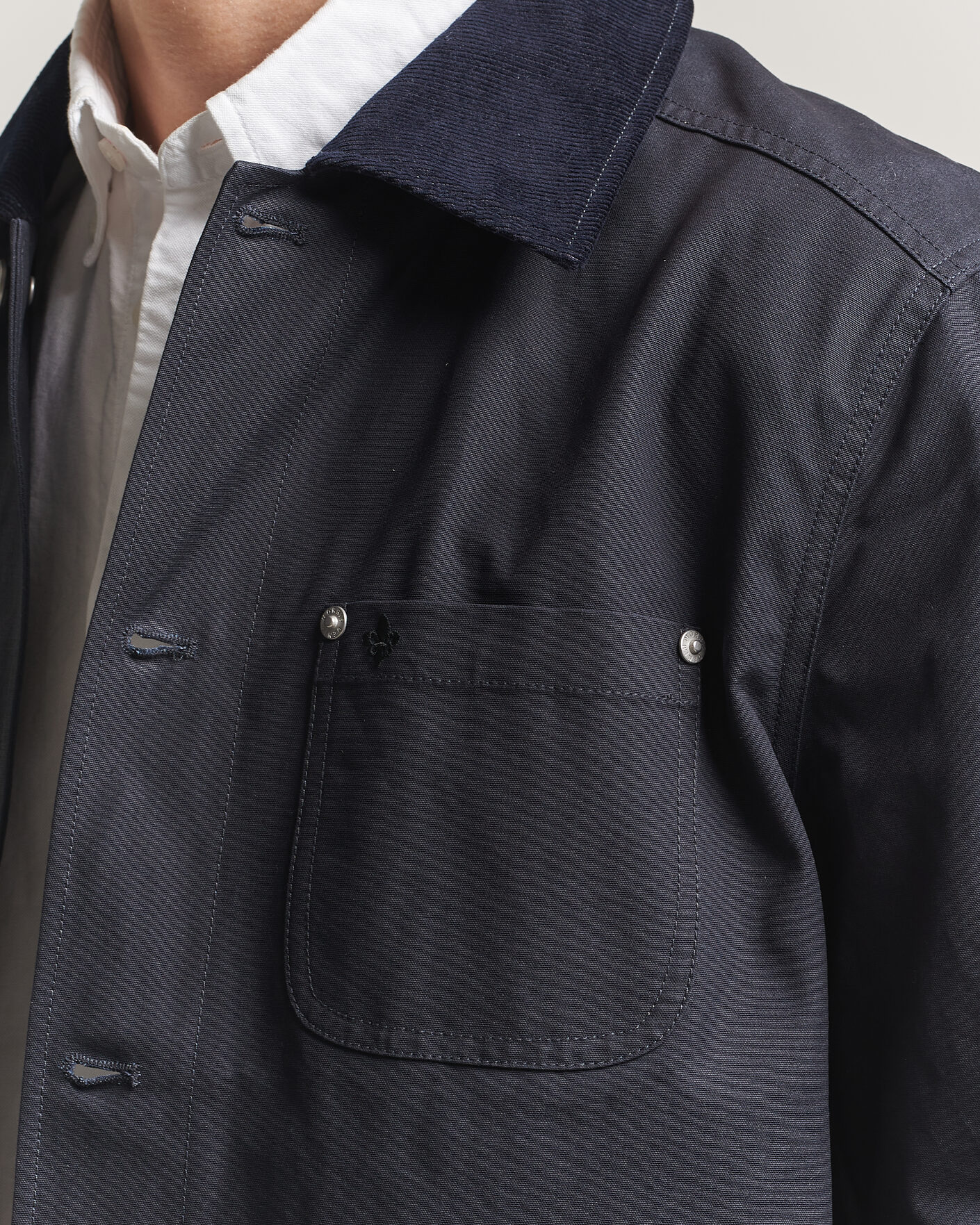 Herr | Jackor | Morris | Belmont Wax Shirt Jacket Navy