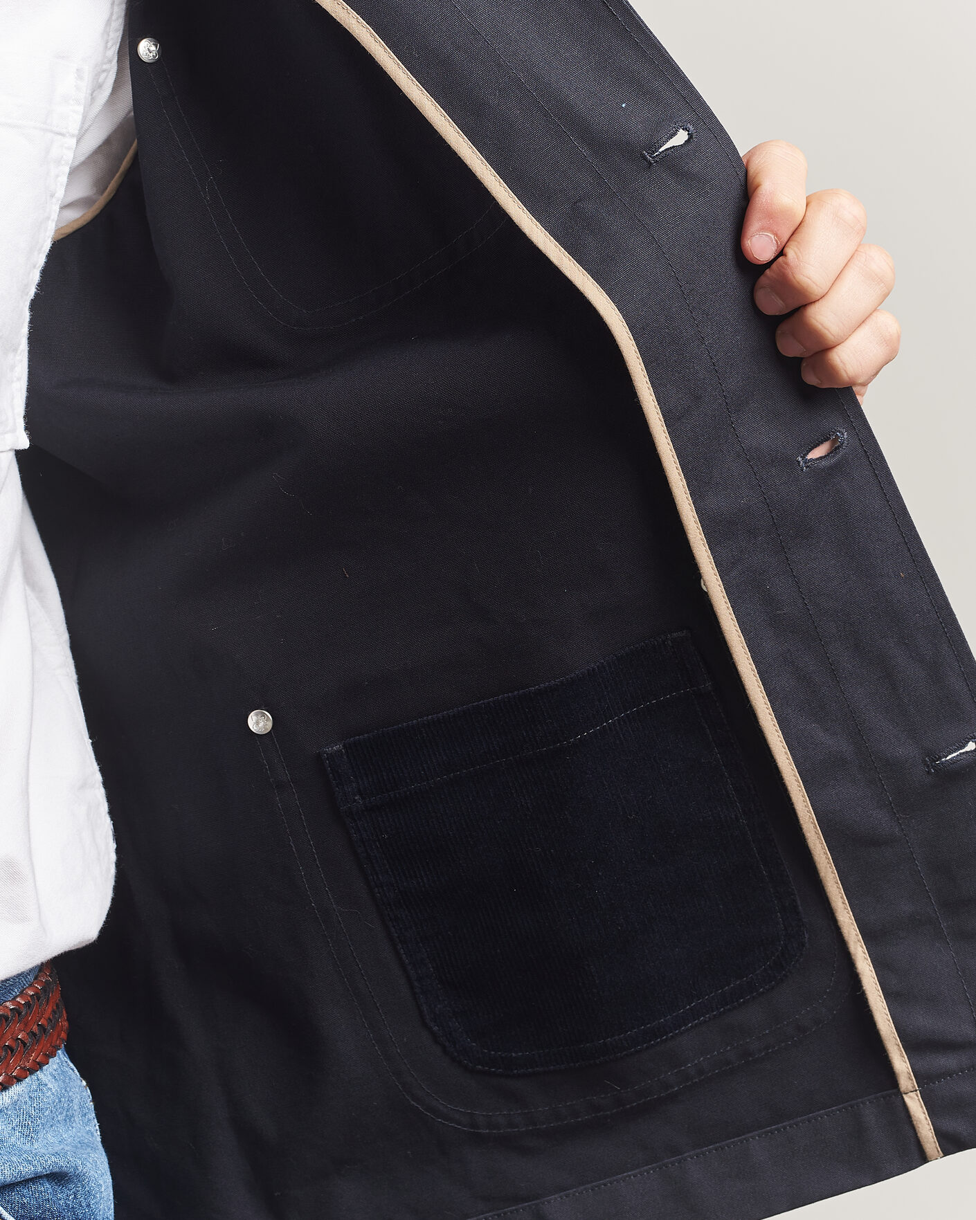 Herr | Jackor | Morris | Belmont Wax Shirt Jacket Navy