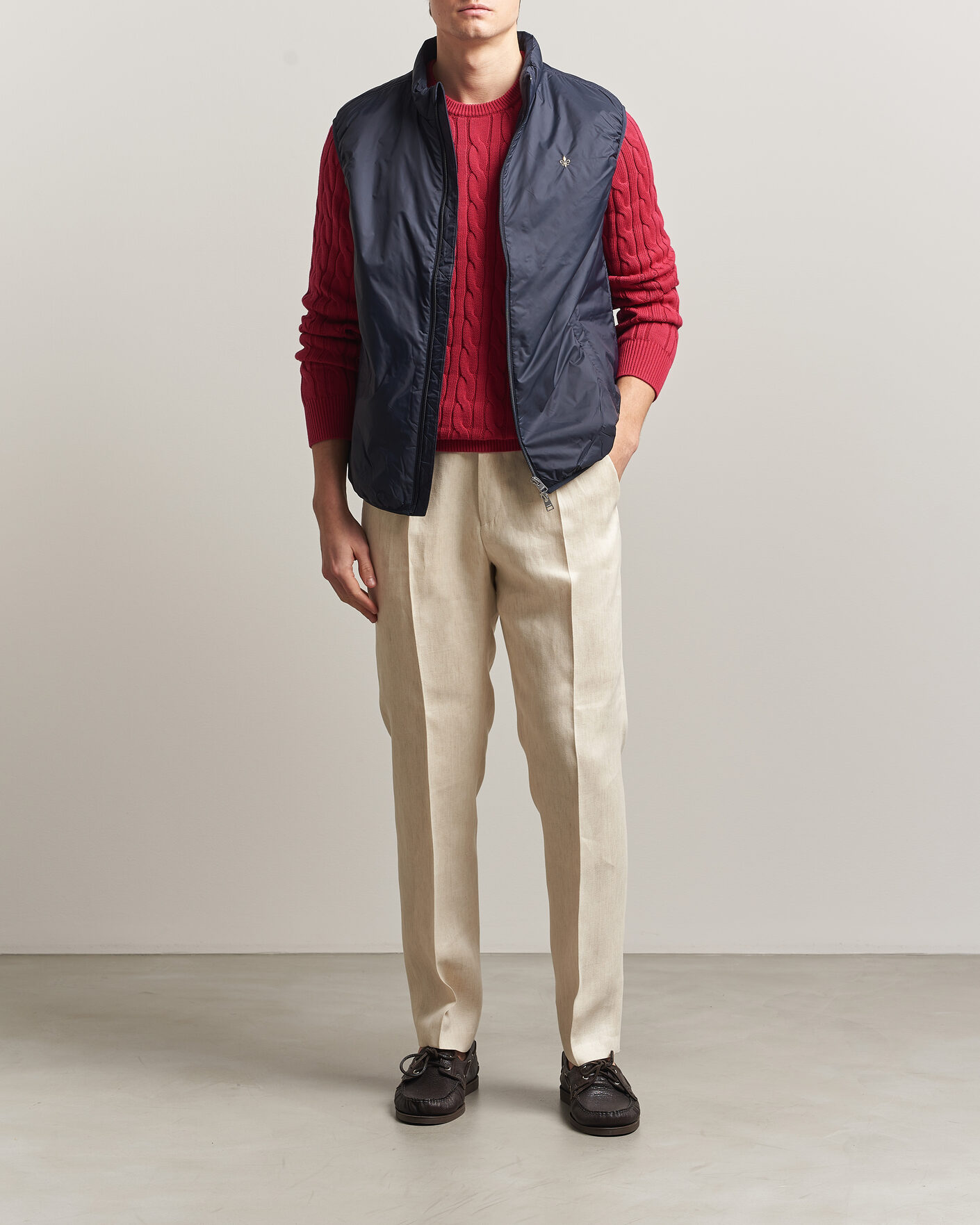Herr | Västar | Morris | Bradley Padded Vest Navy