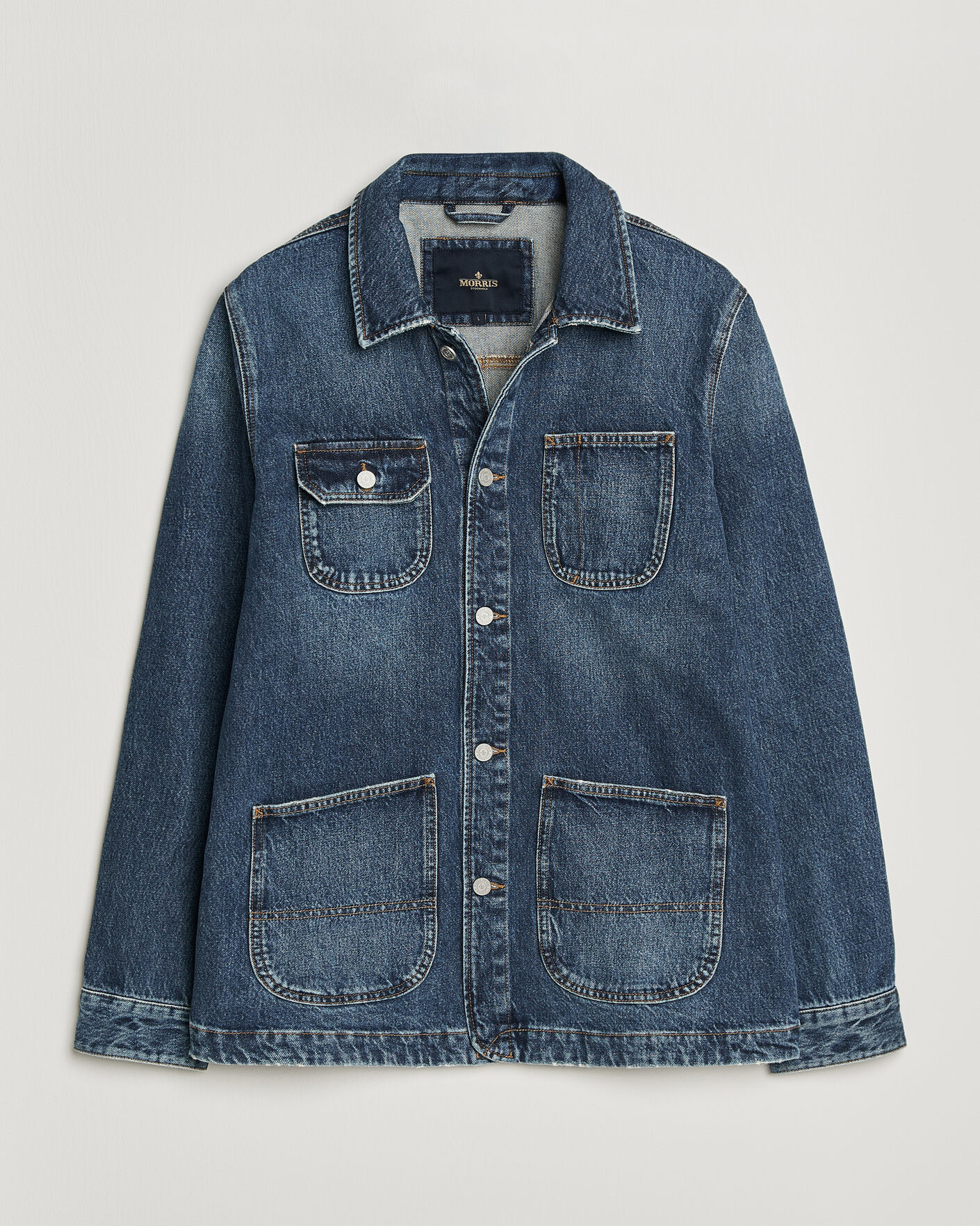 Herr | Jackor | Morris | Denim Shirt Jacket Blue