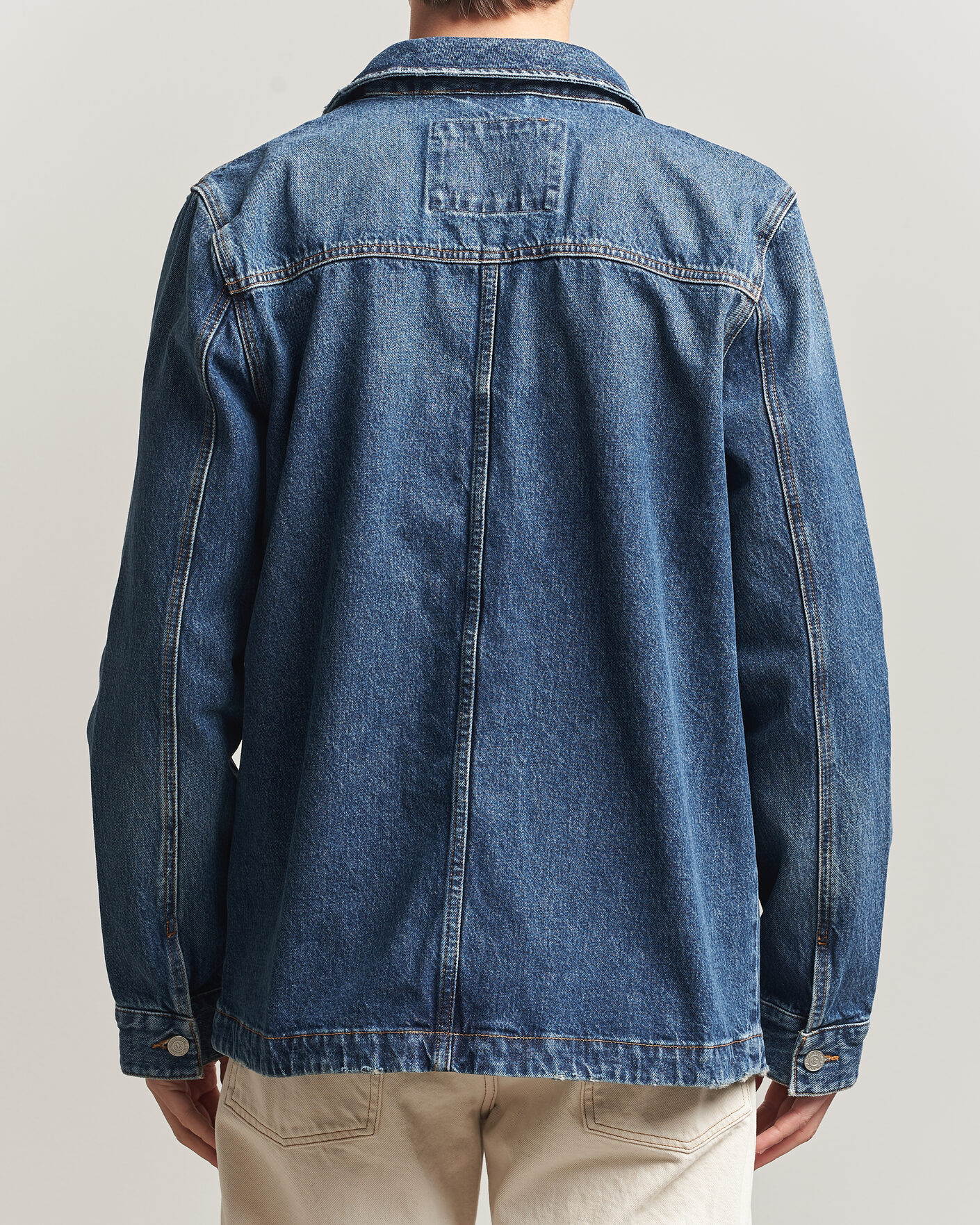 Herr | Jackor | Morris | Denim Shirt Jacket Blue
