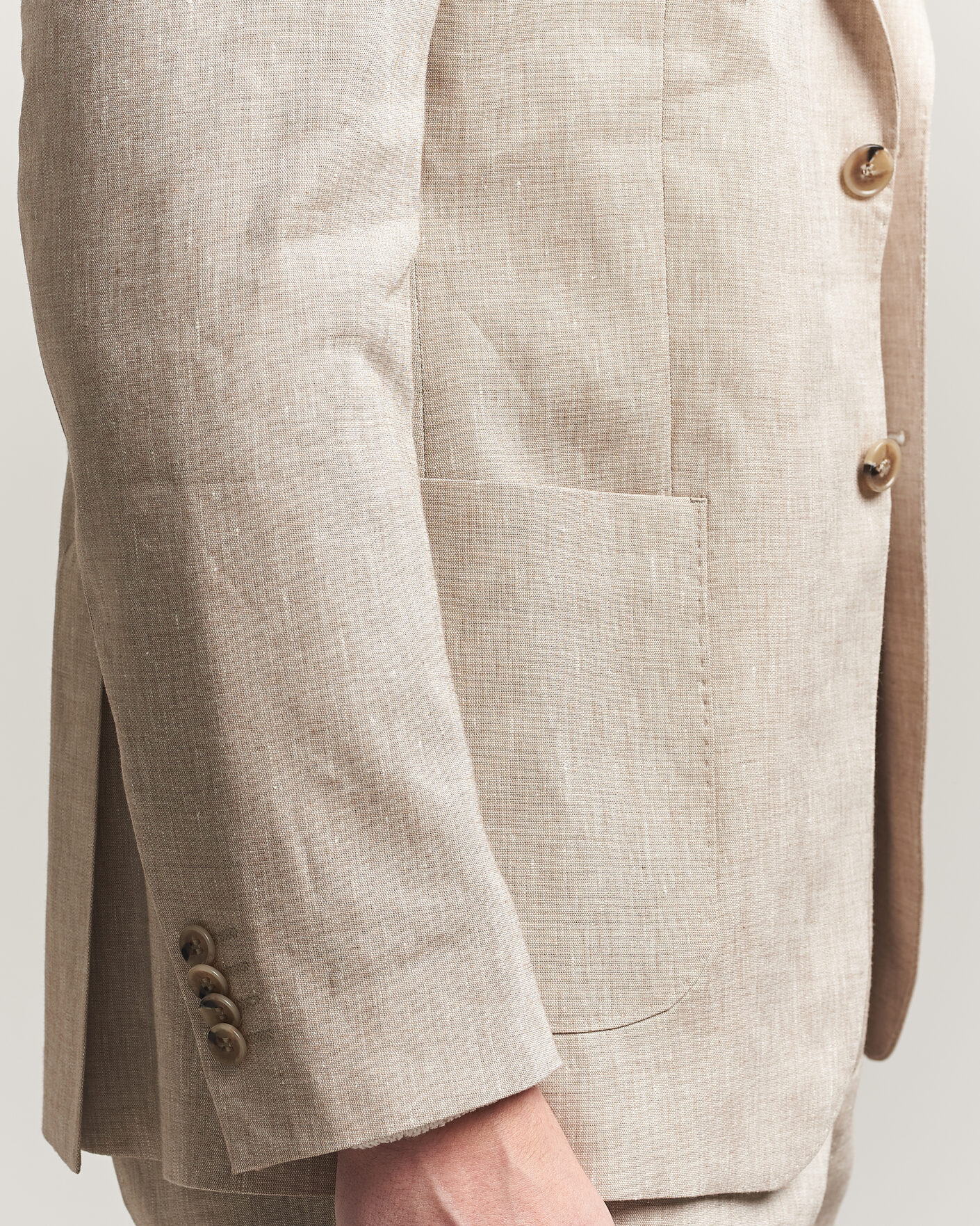 Herr | Kavajer | Morris | Linen Suit Blazer Khaki