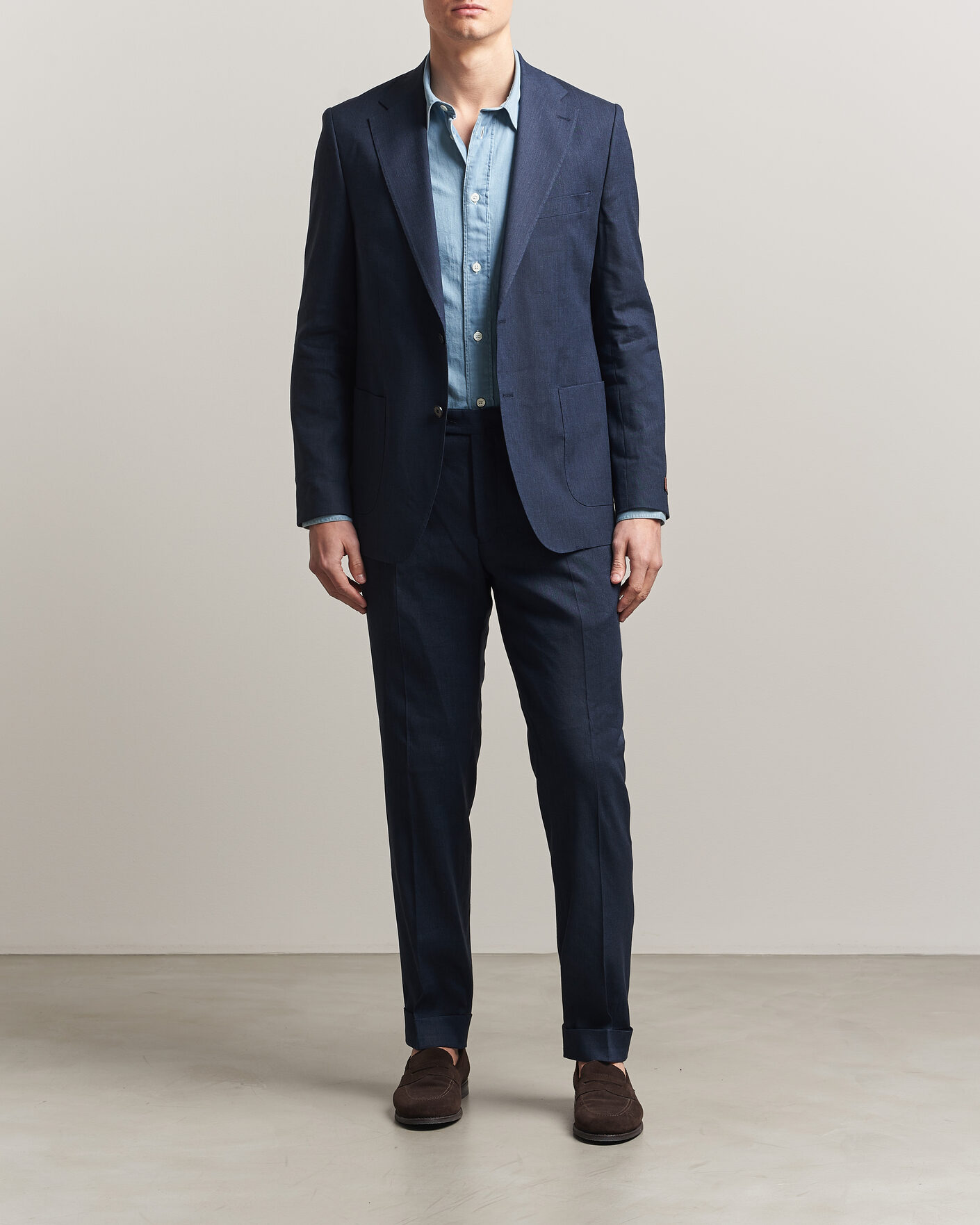 Herr | Kavajer | Morris | Linen Suit Blazer Navy
