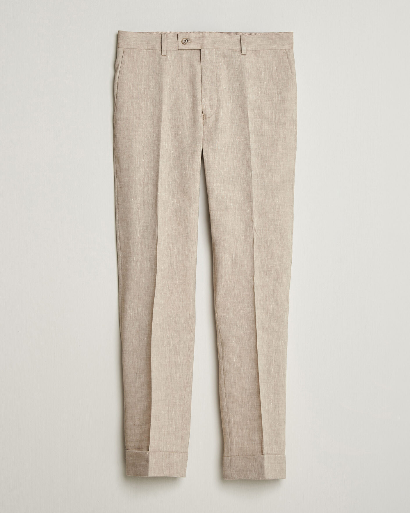 Herr | Byxor | Morris | Jack Linen Trousers Khaki